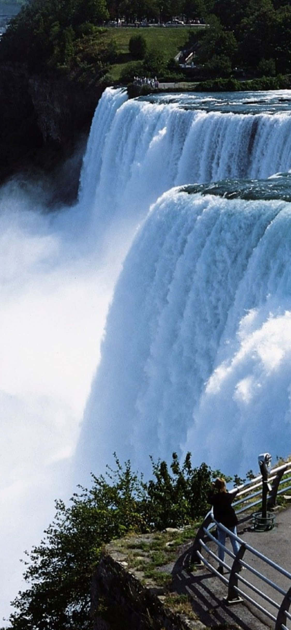 iPhone X Niagara Falls Sidevisning Bakgrunn Bakgrunner