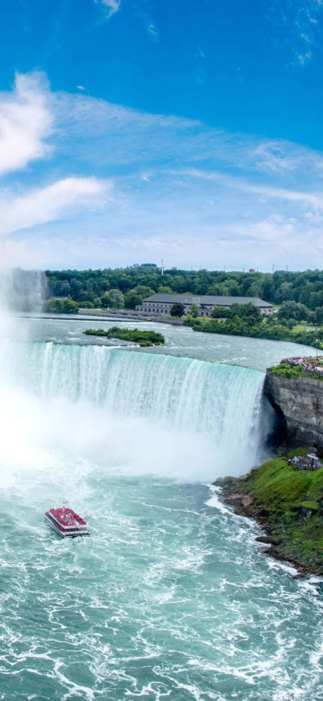 iPhone X Niagara Falls Stein Bakgrunn Bakgrunner
