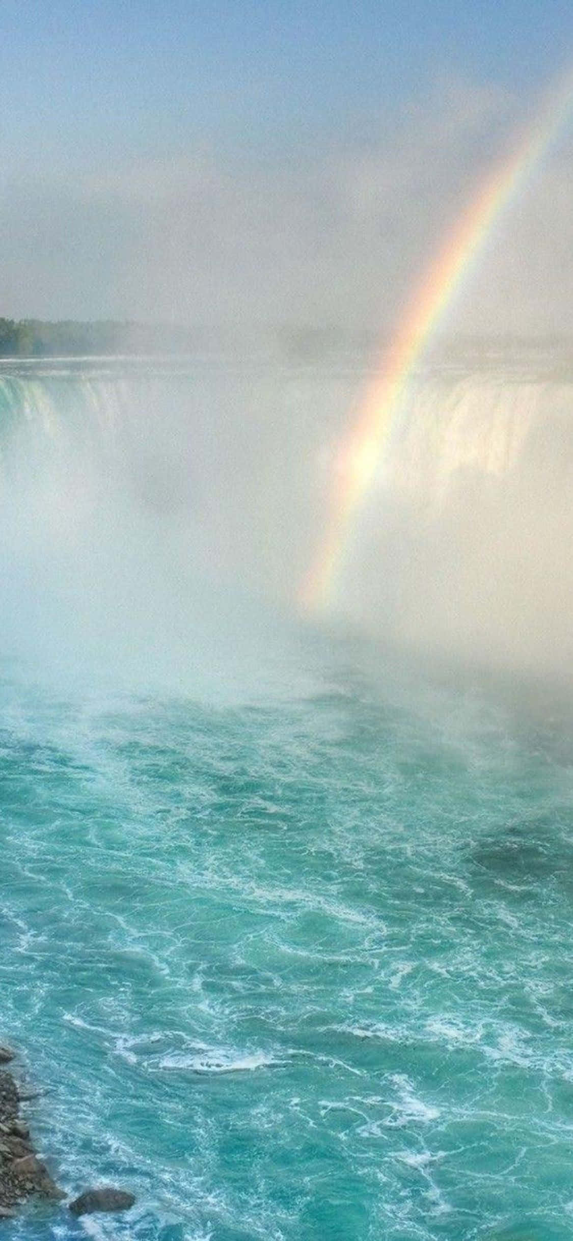 iPhone X Niagara Falls Regnbue Bakgrunn Bakgrunner