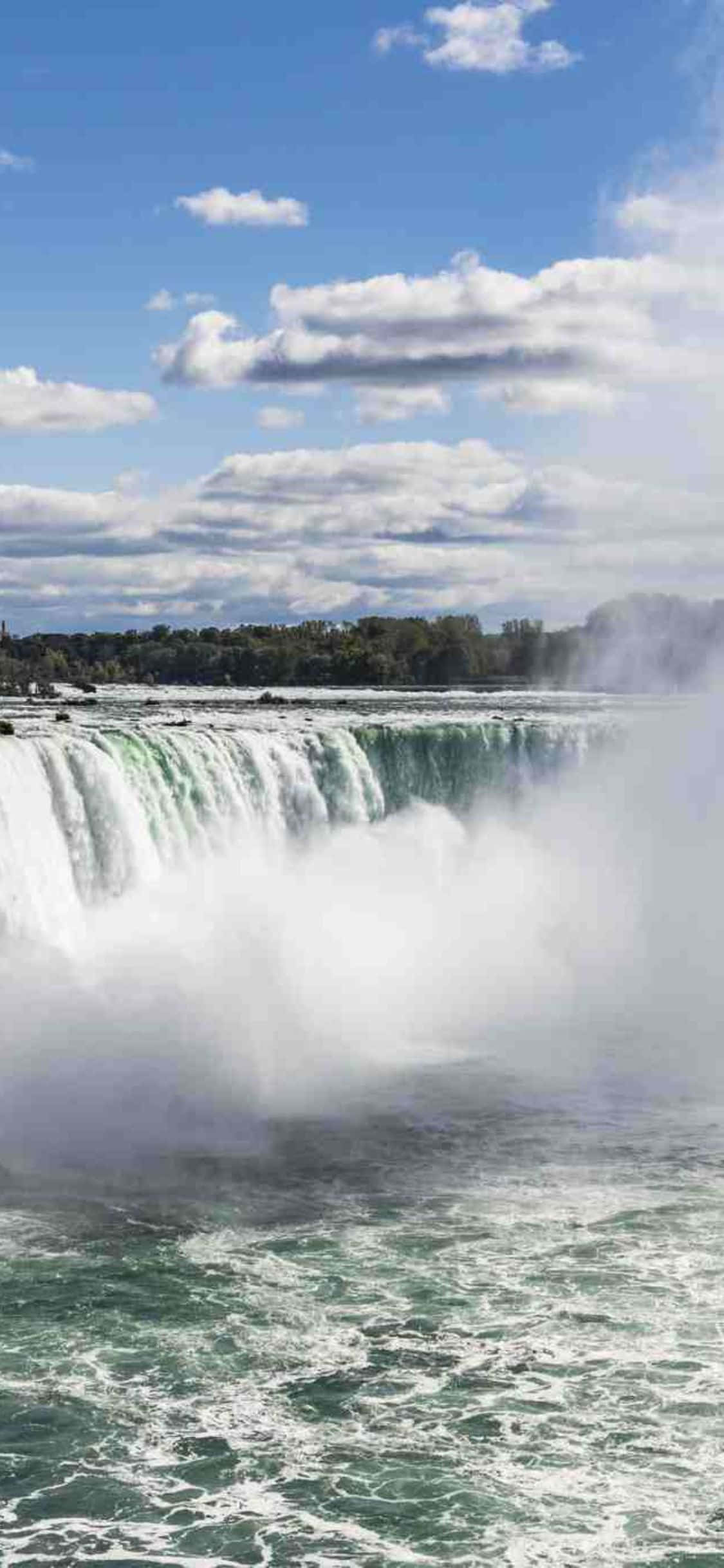 iPhone X Niagara Falls Tåke Bakgrunn Bakgrunner