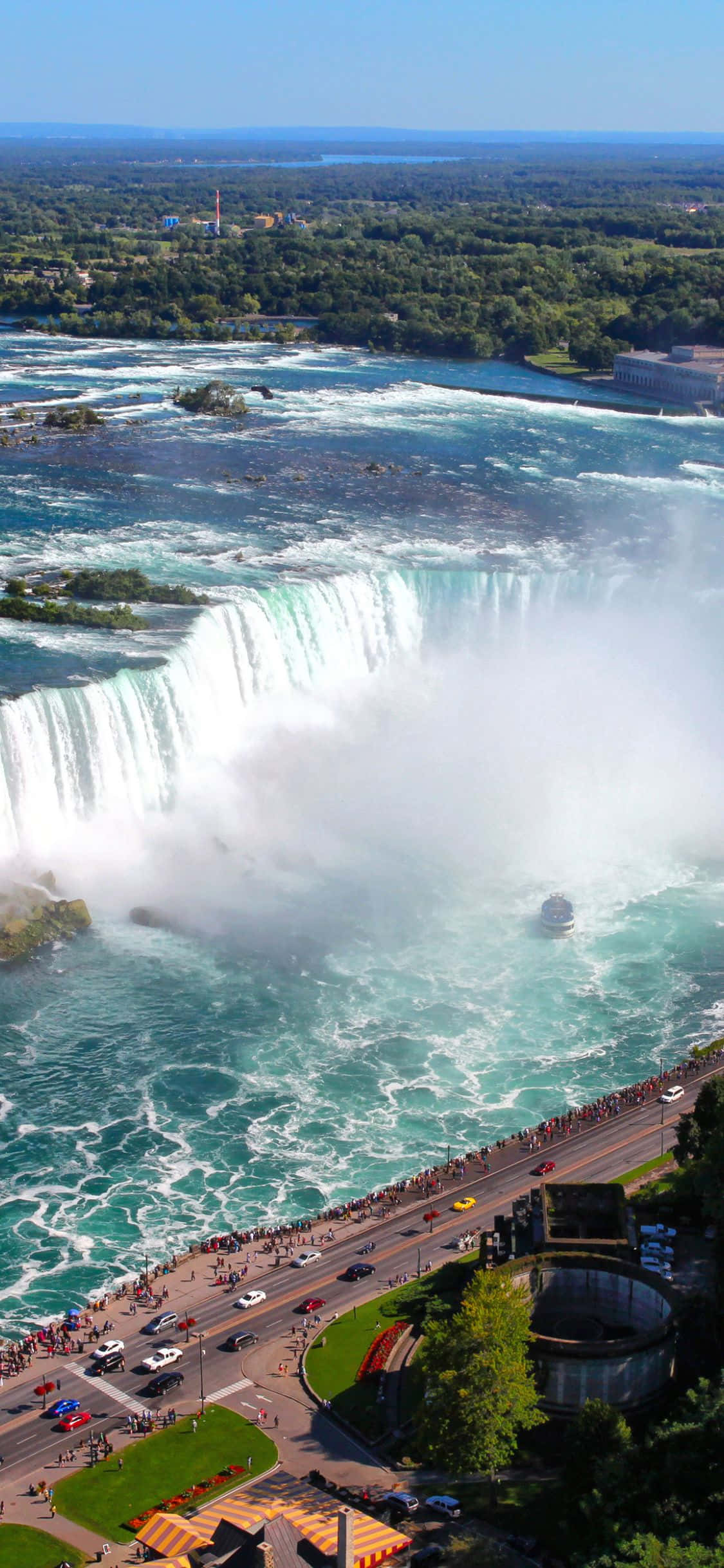 iPhone X Niagara Falls luftfotobakgrunn Bakgrunner