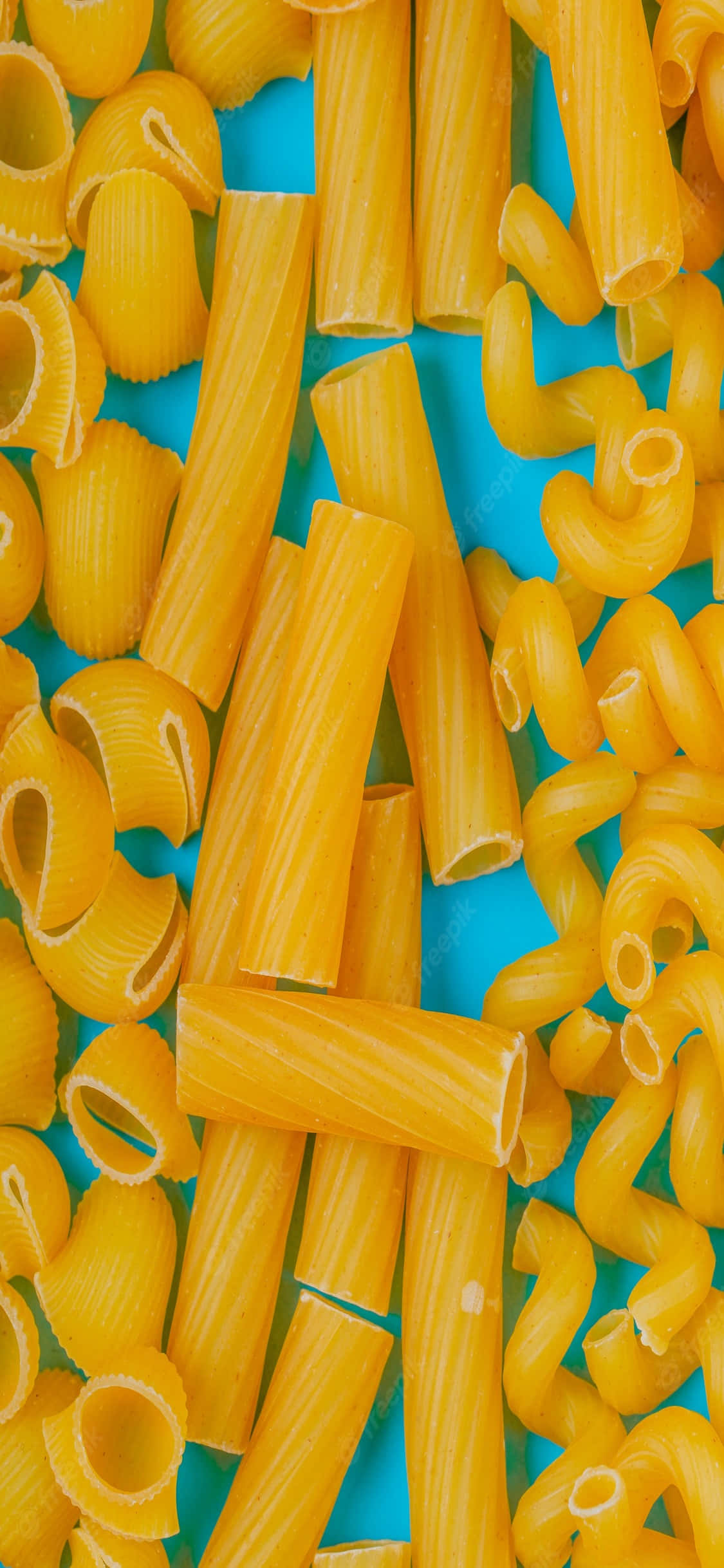 iPhone X Pasta På Blått Bord Bakgrunn Bakgrunner