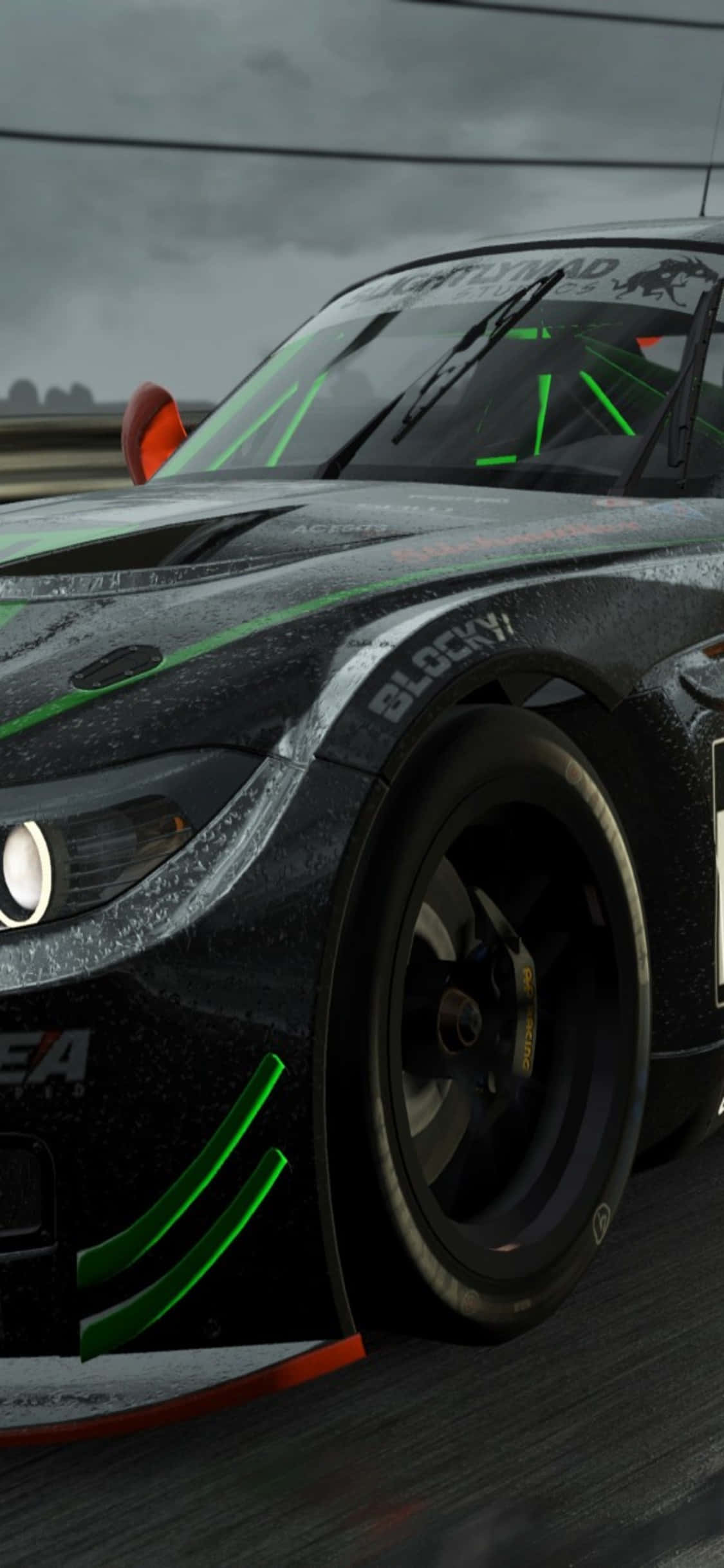 iPhone X Project Cars Bakgrunn Blank Sort BMW Z4 GT3 (E89) Bakgrunner