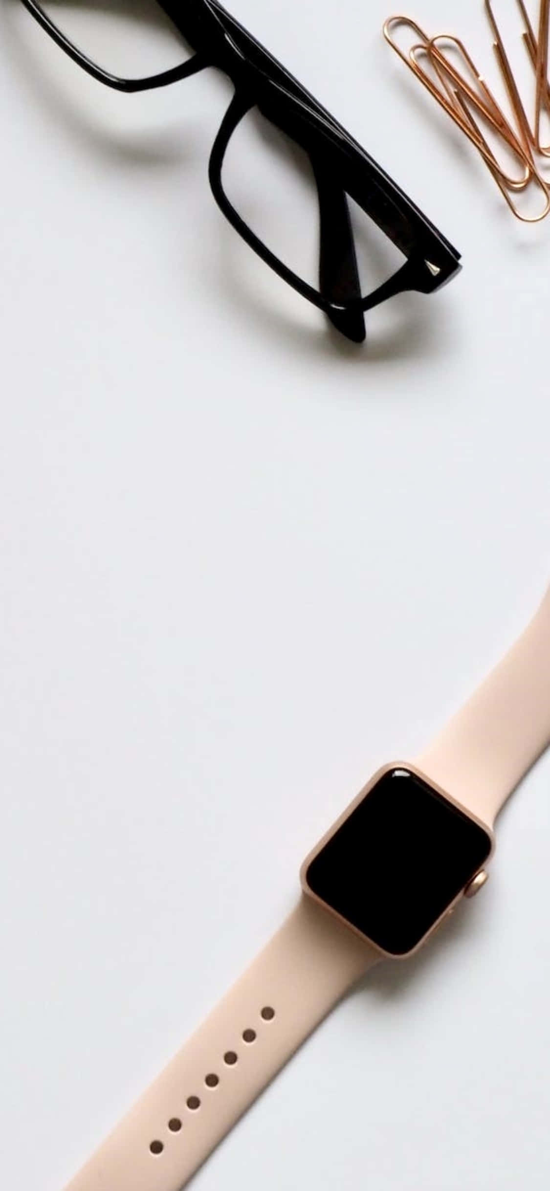 iPhone X Skrivebordsbakgrunn Briller Og En iWatch Bakgrunner