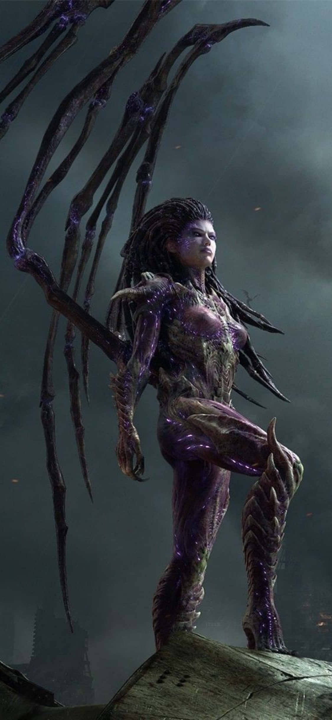 iPhone X Starcraft Ii Bakgrunn Grå Himmel Bakgrunner