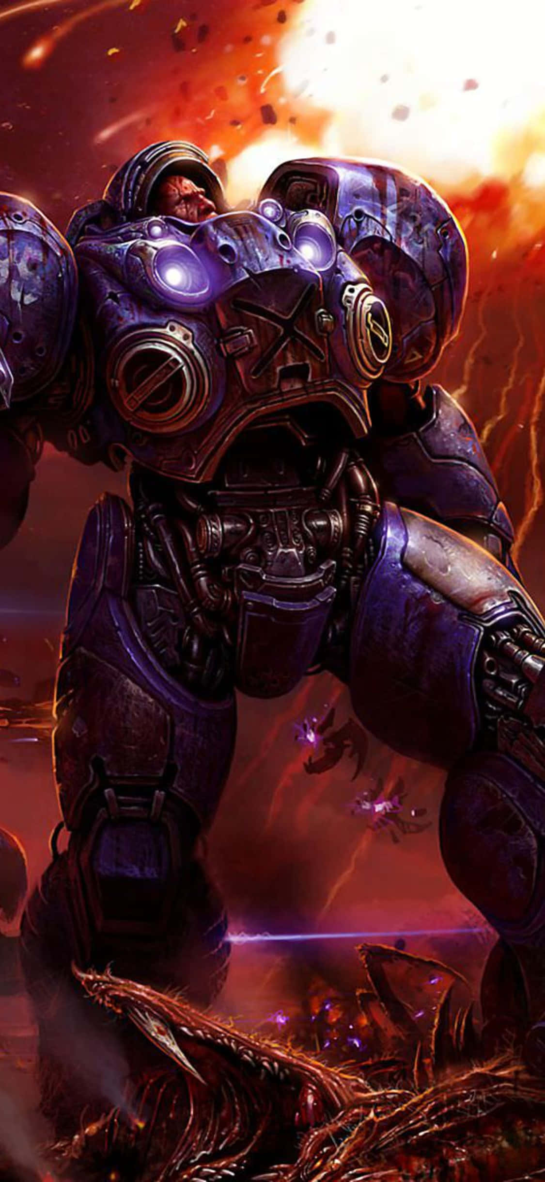 iPhone X Starcraft Ii Bakgrunn Tung Mecha Bakgrunner