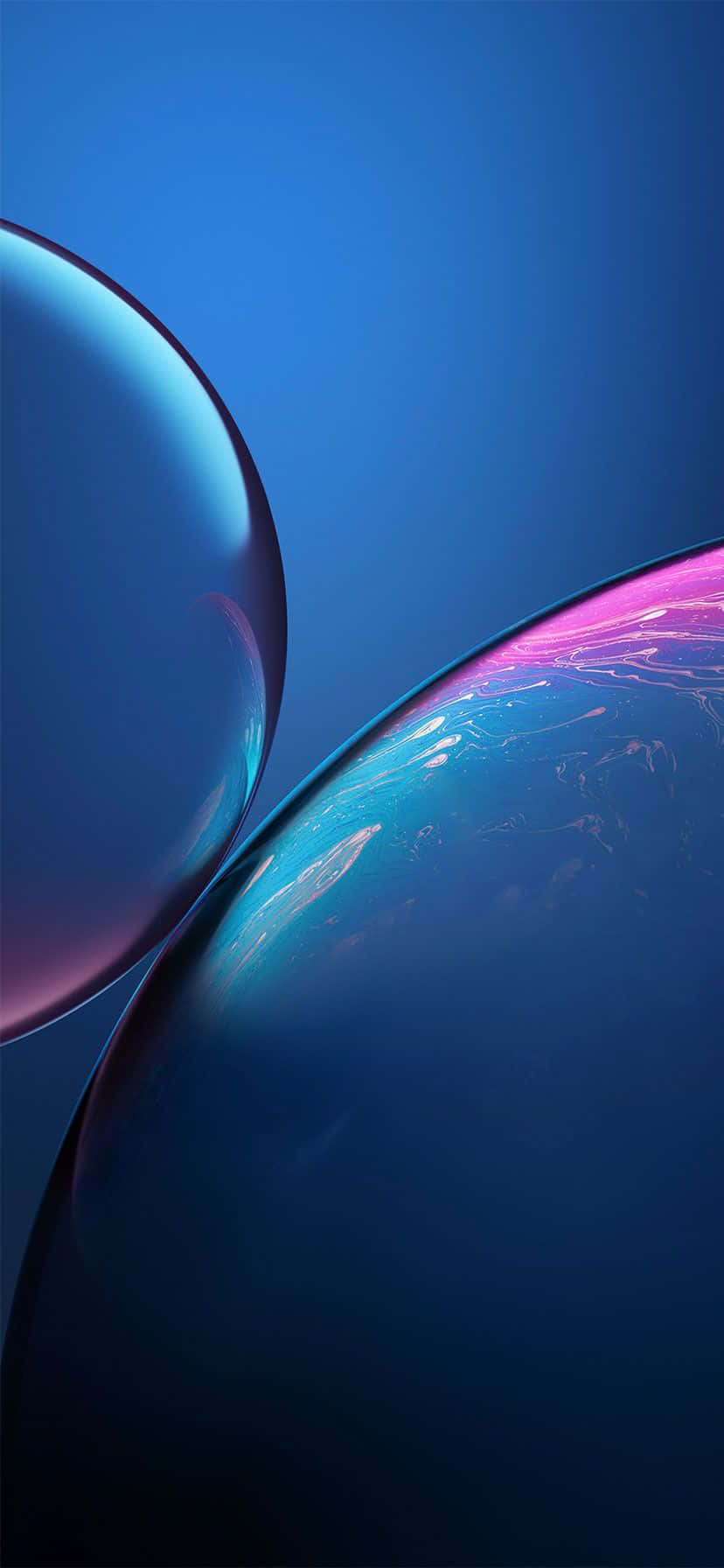 iPhone Xr Stock Blå Abstrakte Bobler Bakgrunner