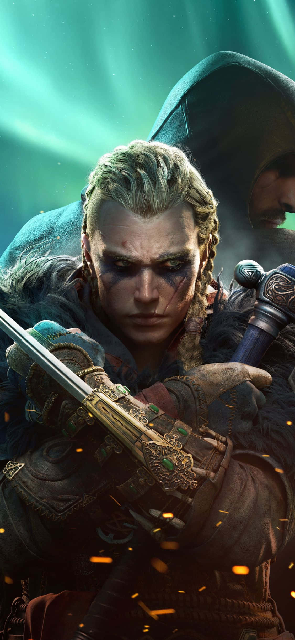 iPhone Xs Assassin's Creed Valhalla Kvinnelig Eivor som snikmorder Bakgrunn Bakgrunner