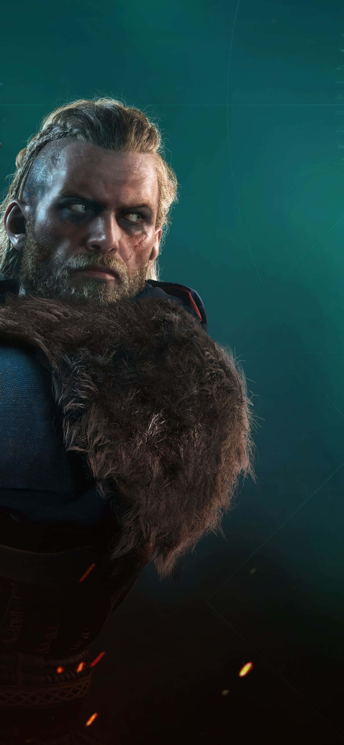 iPhone Xs Assassin's Creed Valhalla Eivors ansikt Bakgrunn Bakgrunner