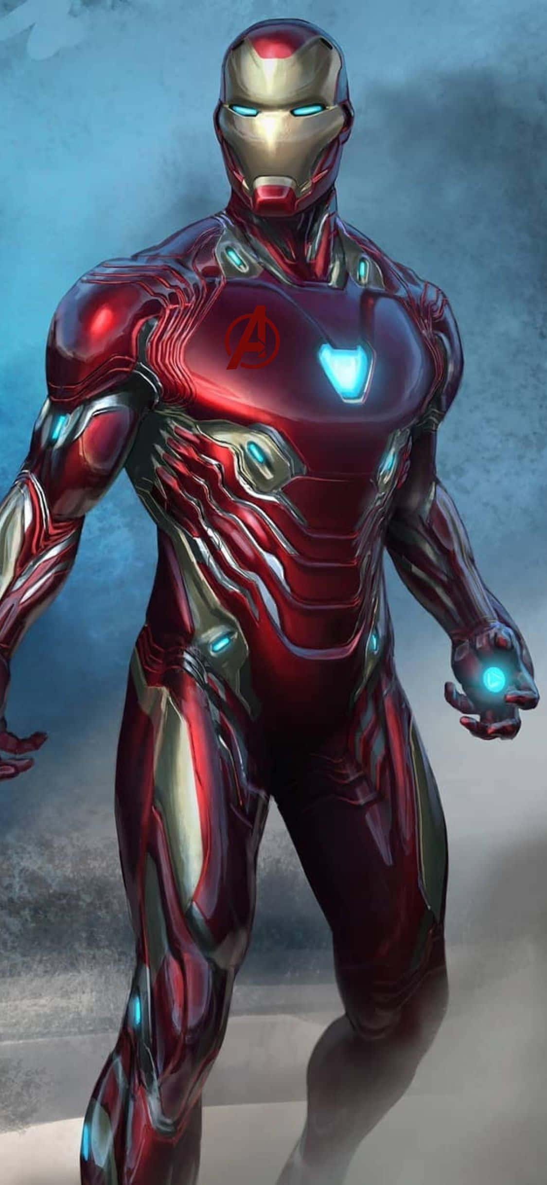 iPhone XS Avengers-bakgrunn Iron Man i Mark 50-drakt Bakgrunner