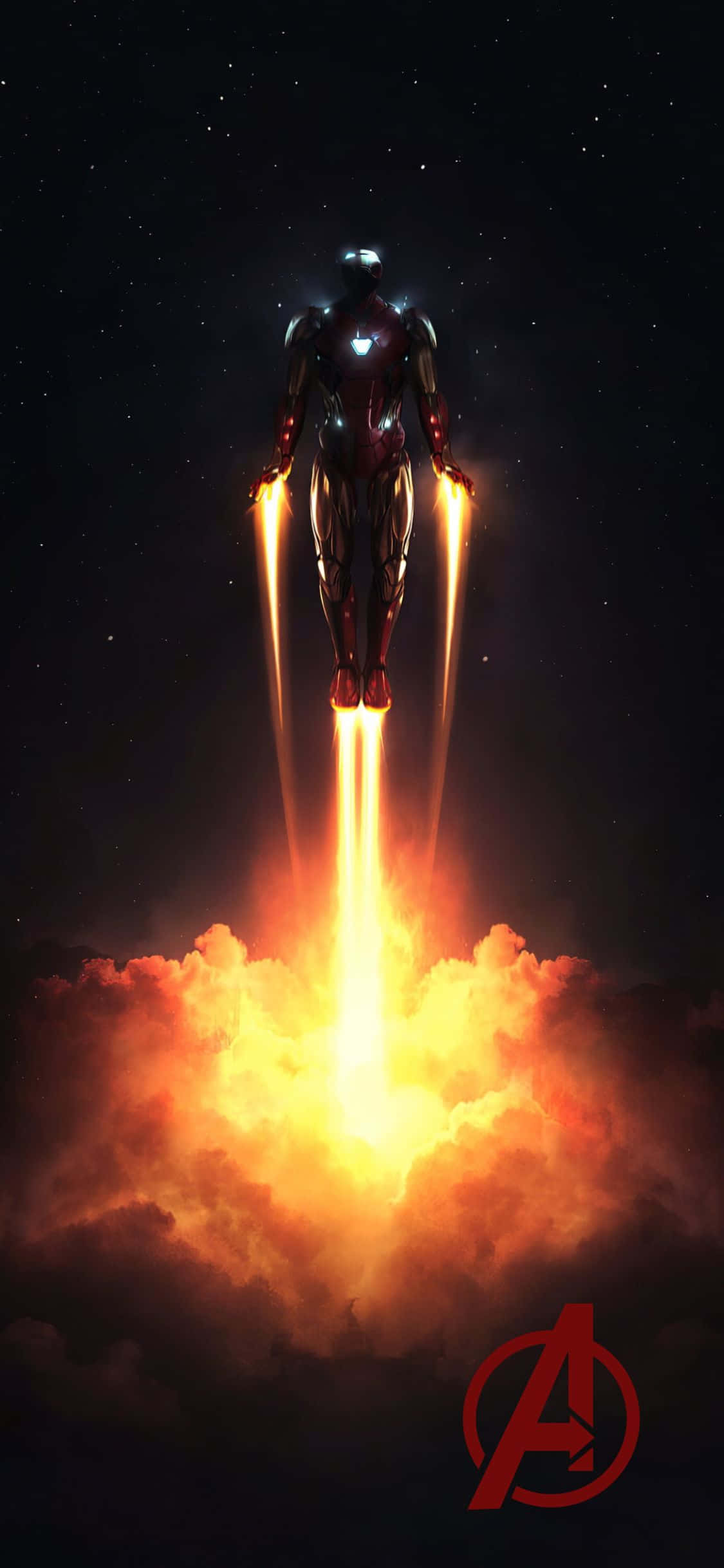 iPhone XS Avengers-bakgrunn Iron Man i flukt Bakgrunner