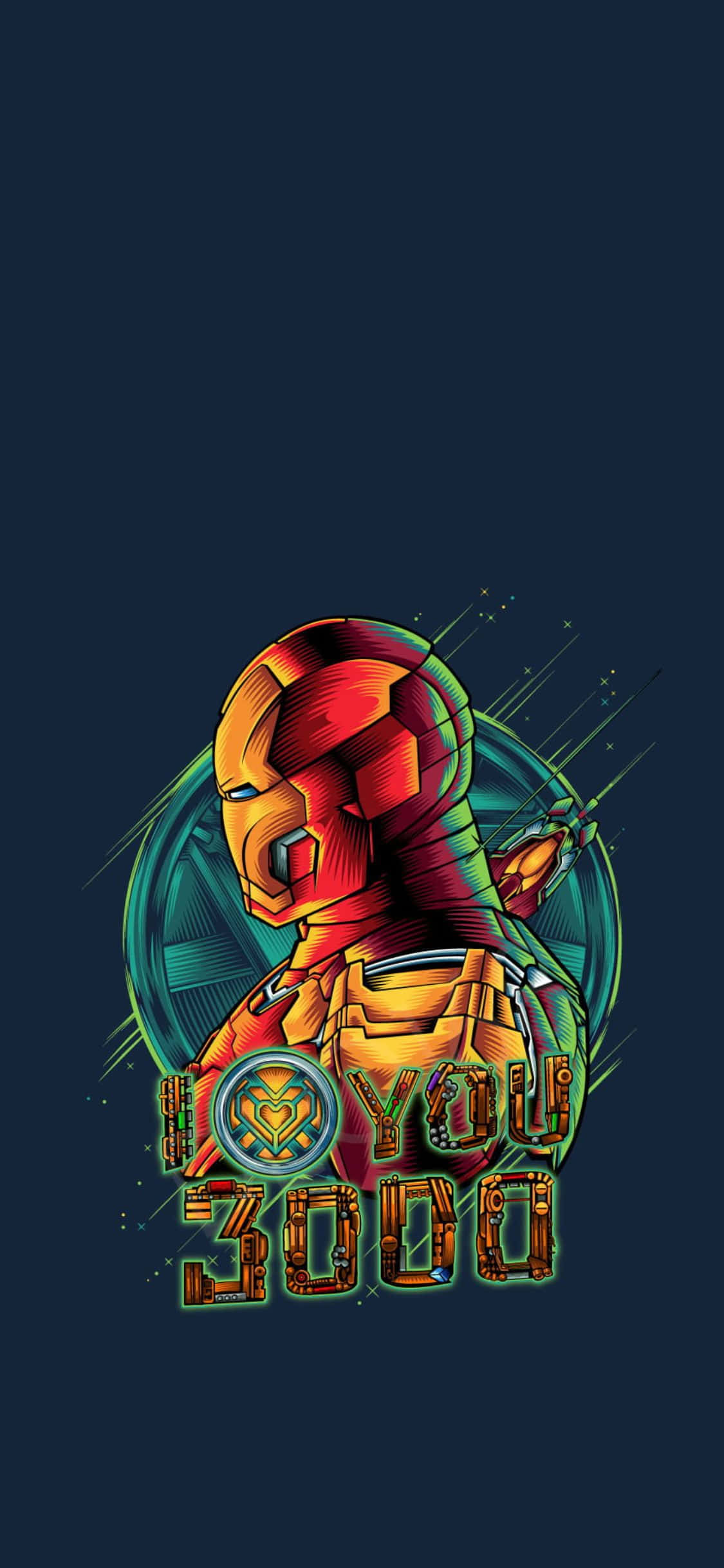 iPhone XS Avengers bakgrunn Iron Man I Love You 3000 fanart Bakgrunner