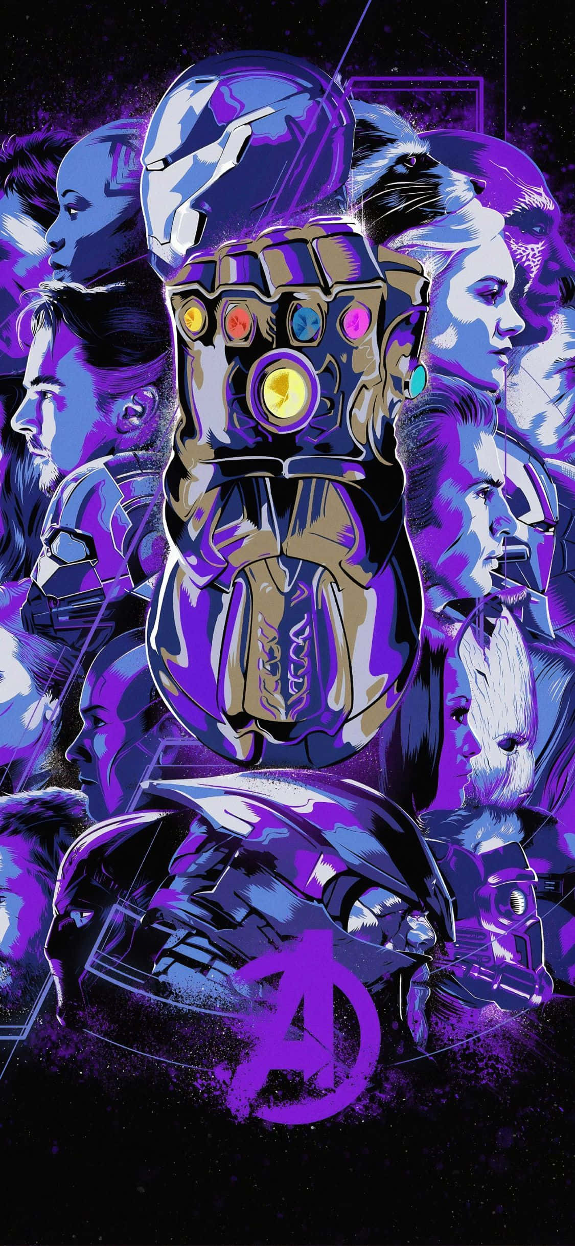 iPhone XS Avengers Bakgrunn Thanos Hanske Fanart Bakgrunner