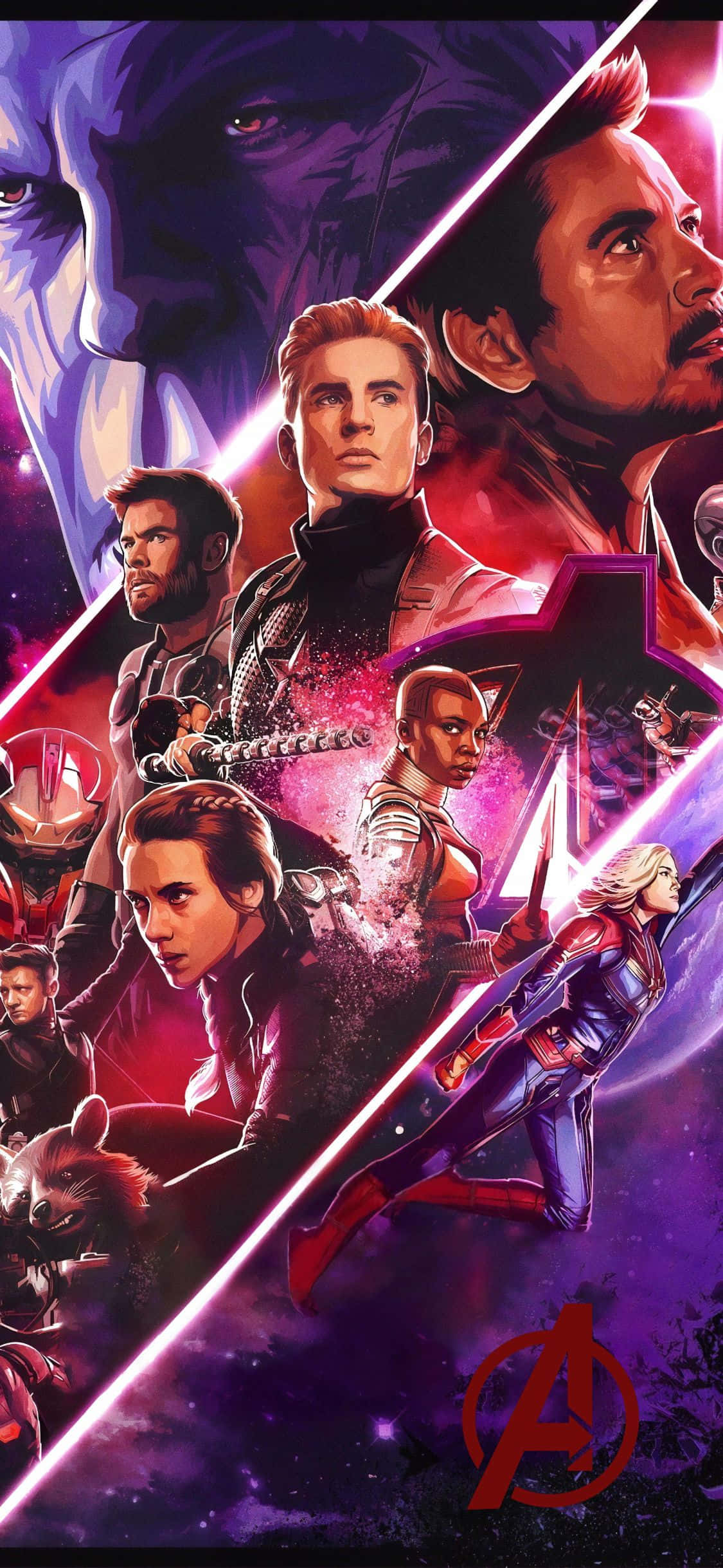 iPhone XS Avengers Bakgrunn Thanos Og Endgame-heltene Bakgrunner
