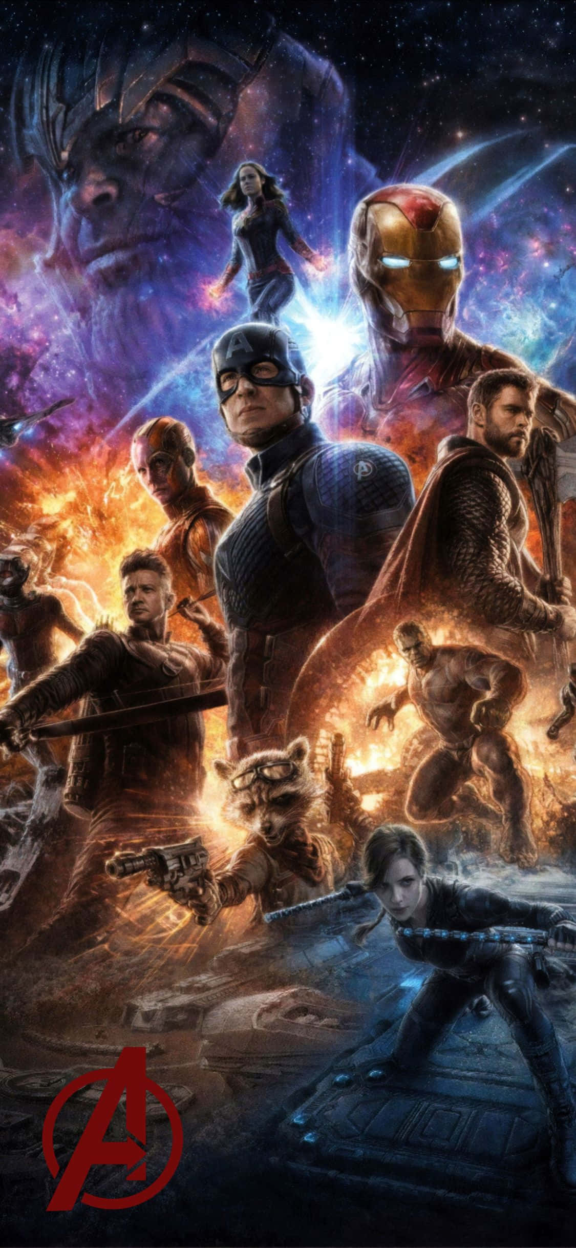 iPhone XS Avengers Bakgrunn Thanos Og Heltene Bakgrunner
