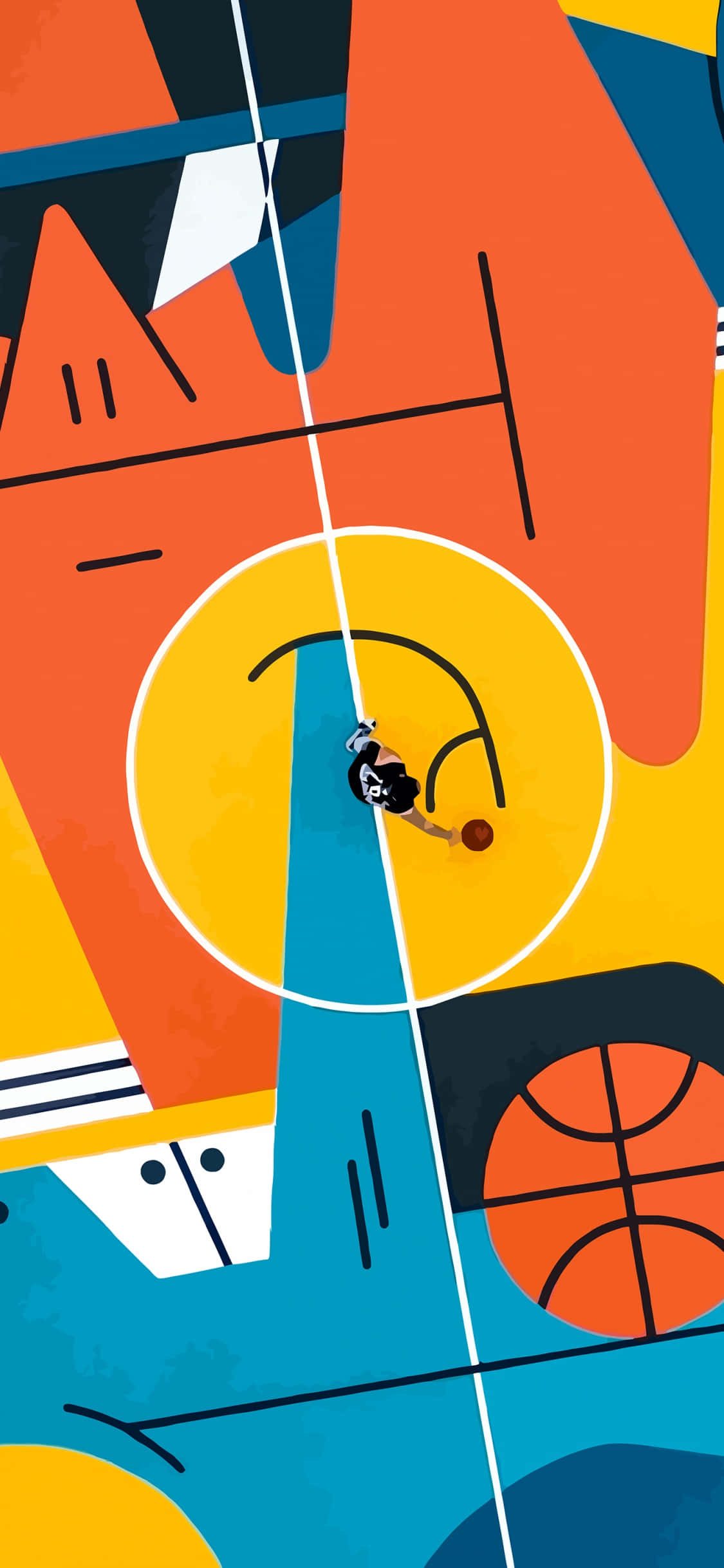 iPhone Xs basketballbane luftfoto bakgrunn Bakgrunner