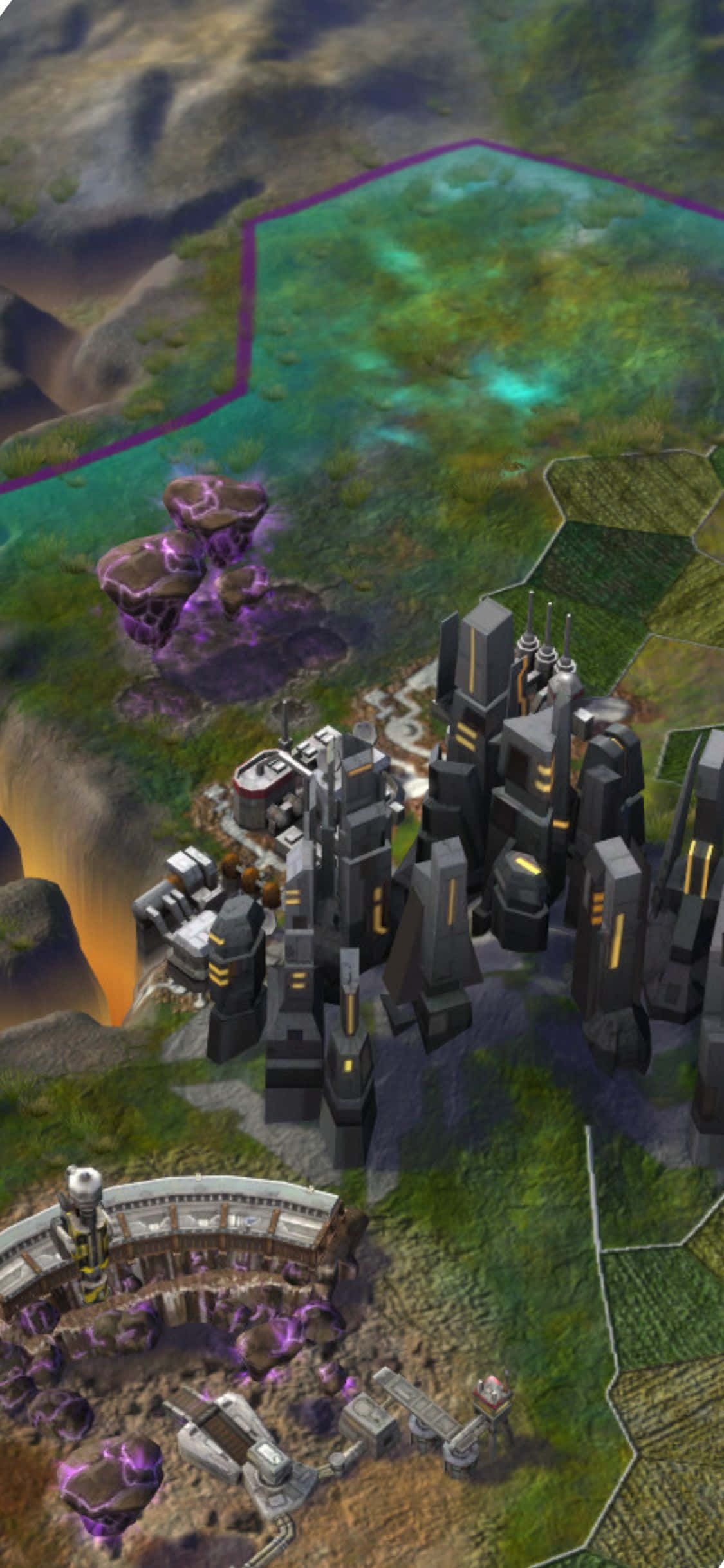 iPhone XS Civilization Beyond Earth Kart Oversiktsbilde Bakgrunn Bakgrunner