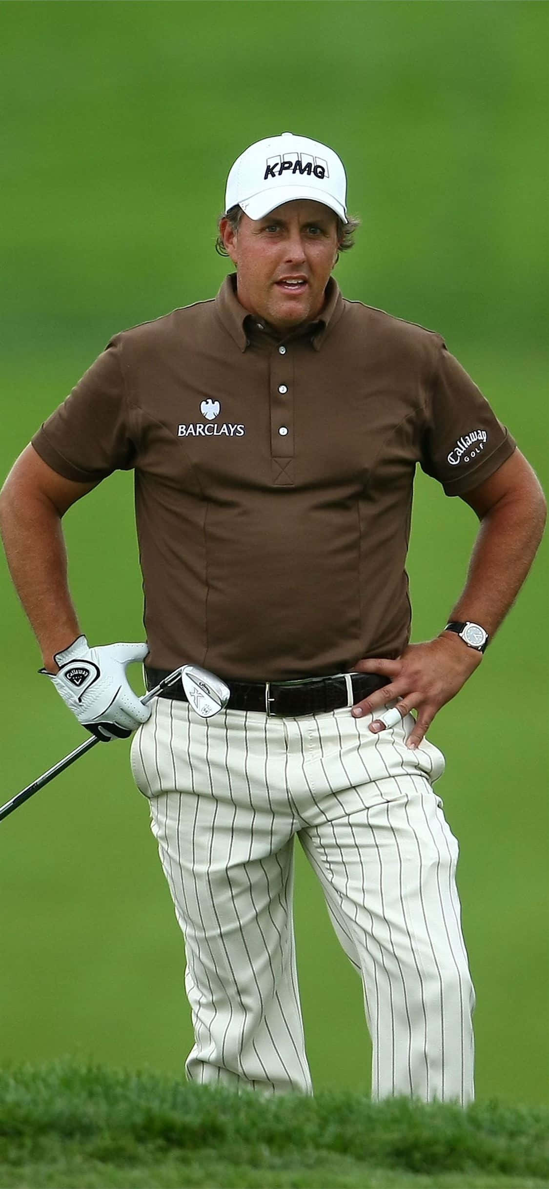 iPhone Xs Golfbakgrunn med Phil Mickelson Bakgrunner