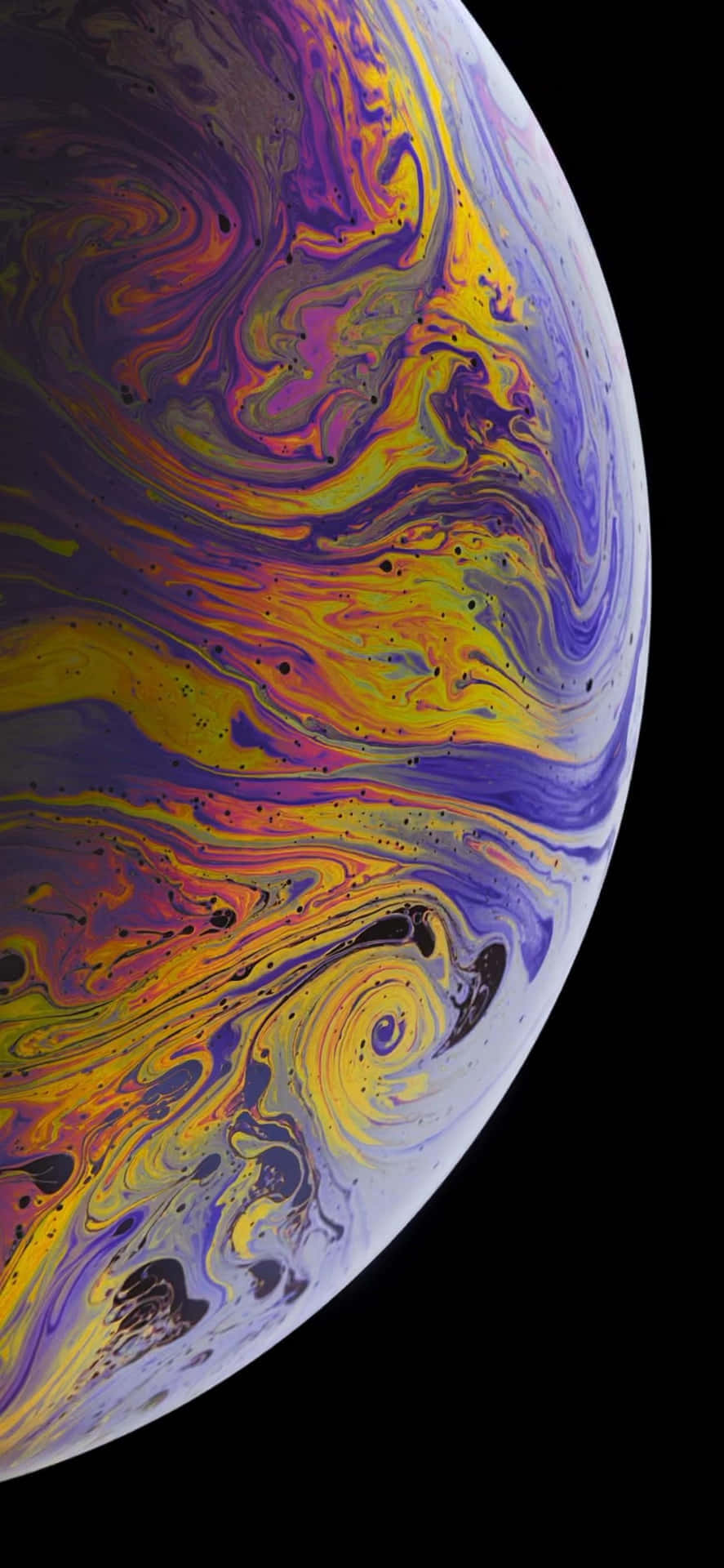 iPhone Xs Max Apple-bakgrunn med planet i sidefarger Bakgrunner
