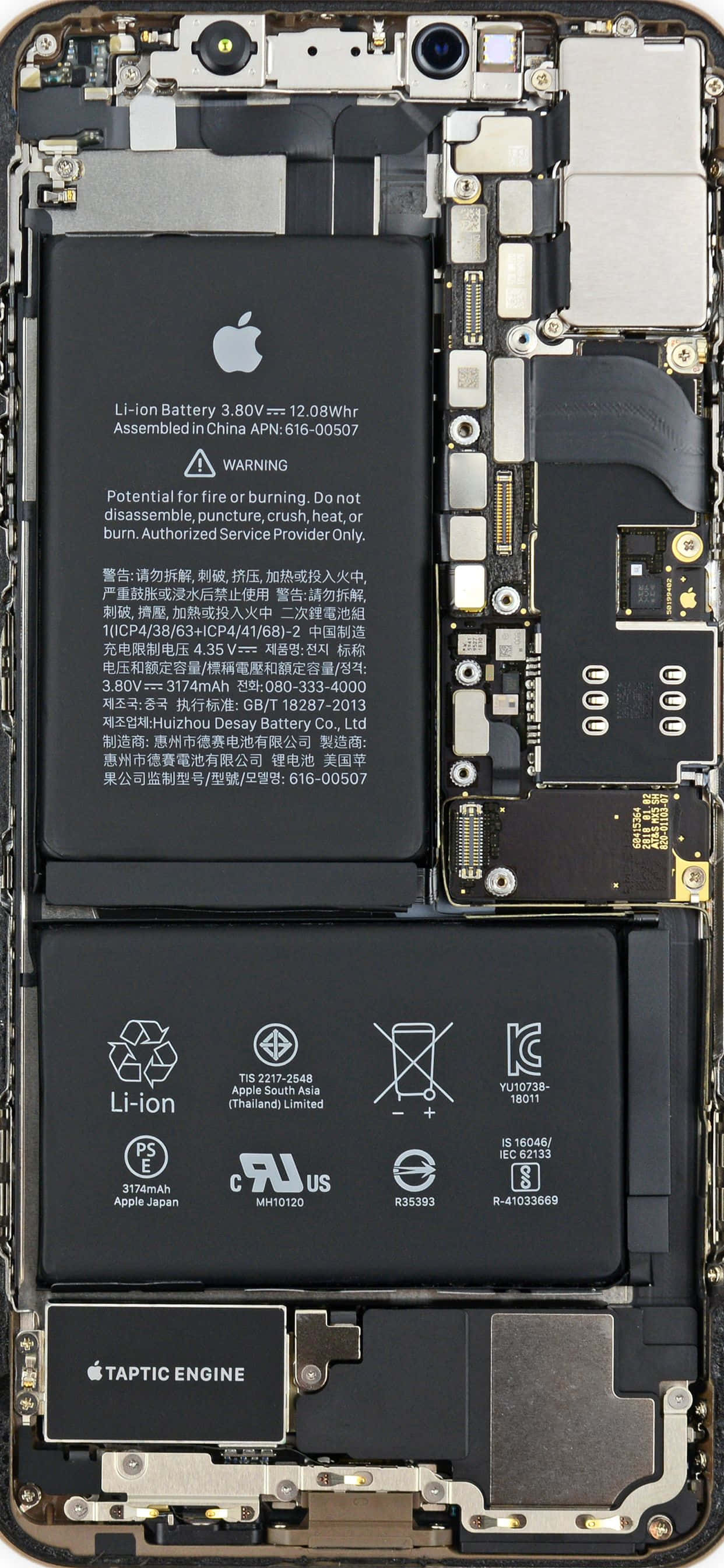 iPhone Xs Max Apple Bakgrunn Bakkomponenter Bakgrunner