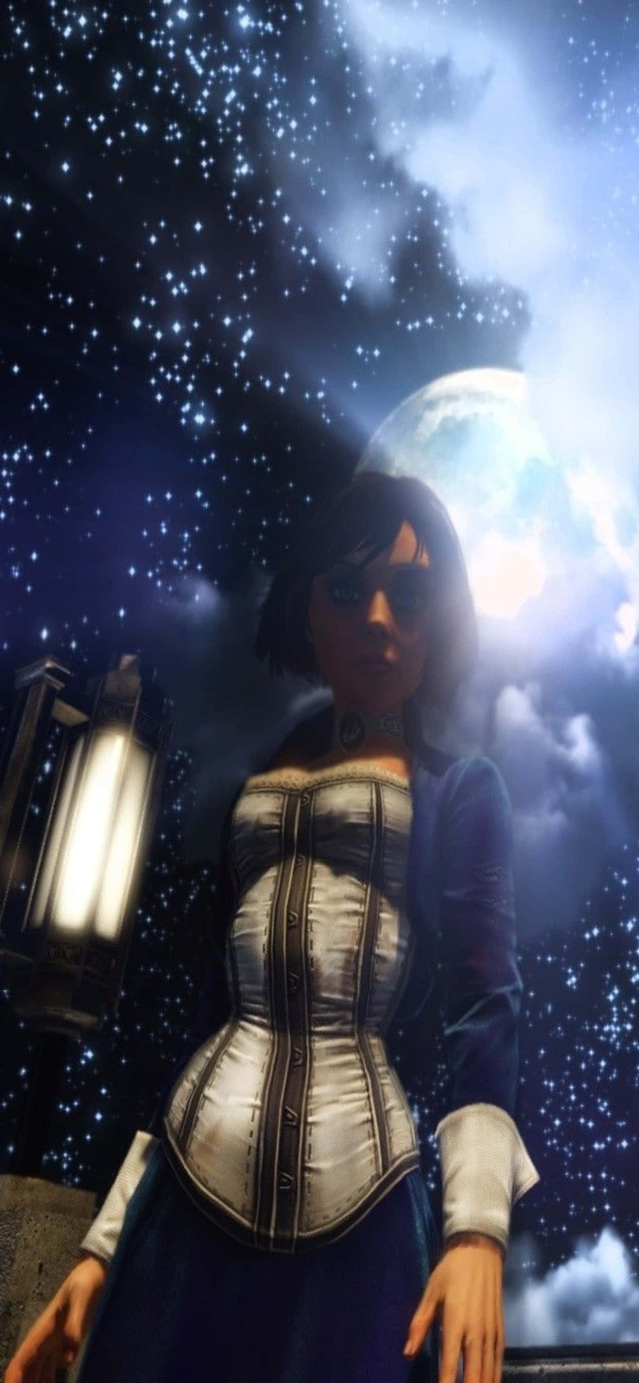 iPhone XS Max Bioshock Infinite Måne- og stjernebakgrunn Bakgrunner