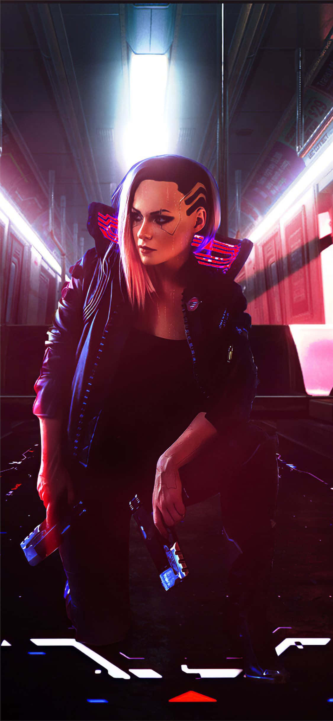 iPhone XS Max Cyberpunk 2077 Hovedperson Valerie Bakgrunn Bakgrunner