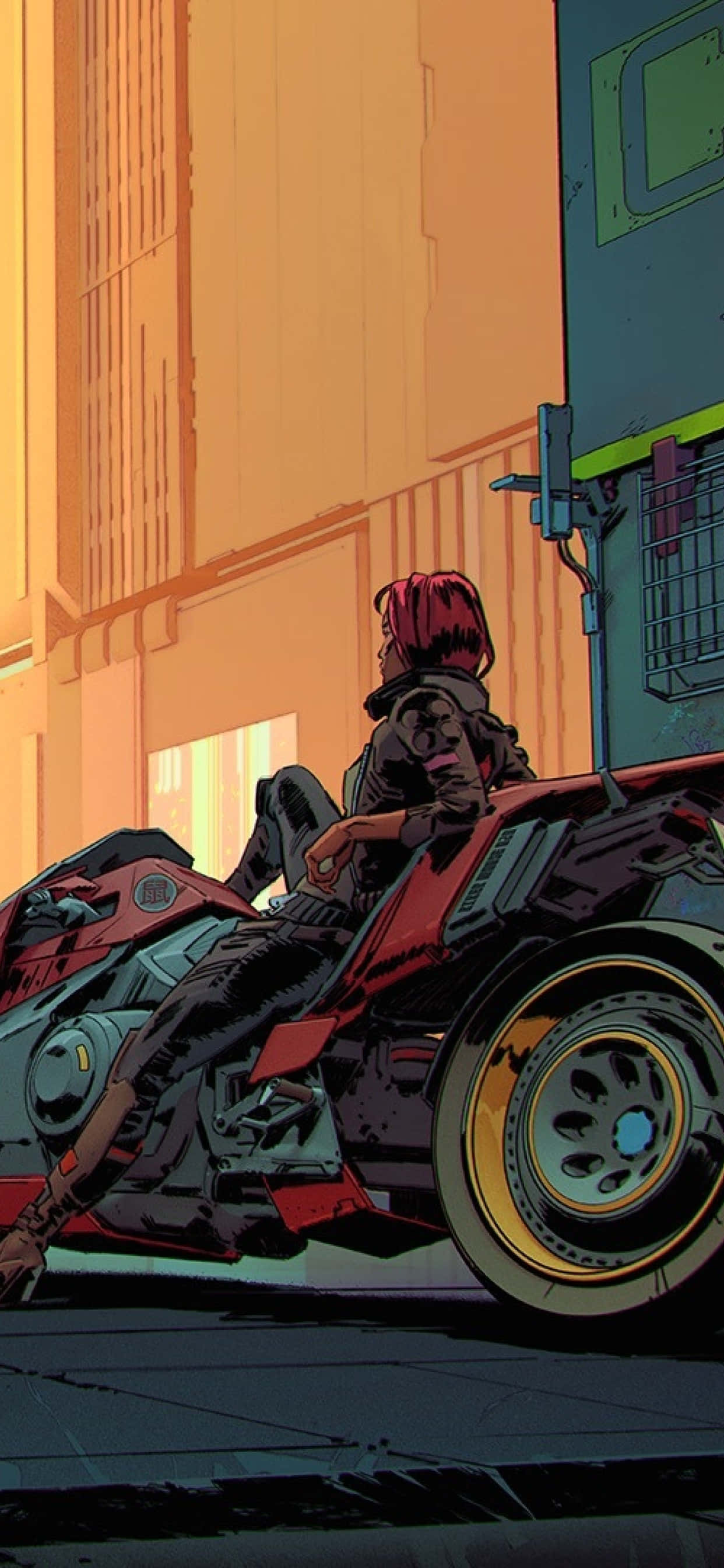 iPhone XS Max Cyberpunk 2077 Tegneserie Valerie Bakgrunn Bakgrunner