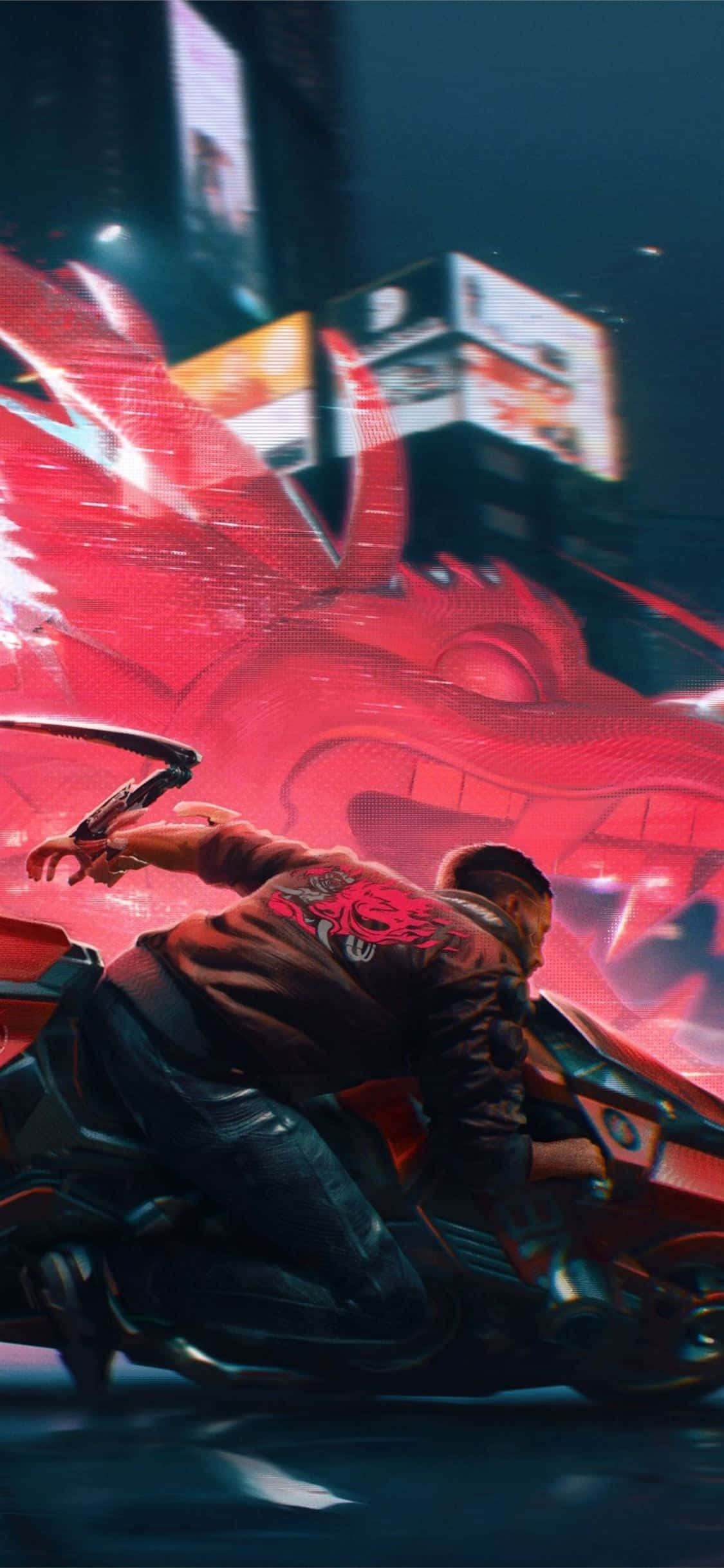iPhone XS Max Cyberpunk 2077 Dragebakgrunn Bakgrunner