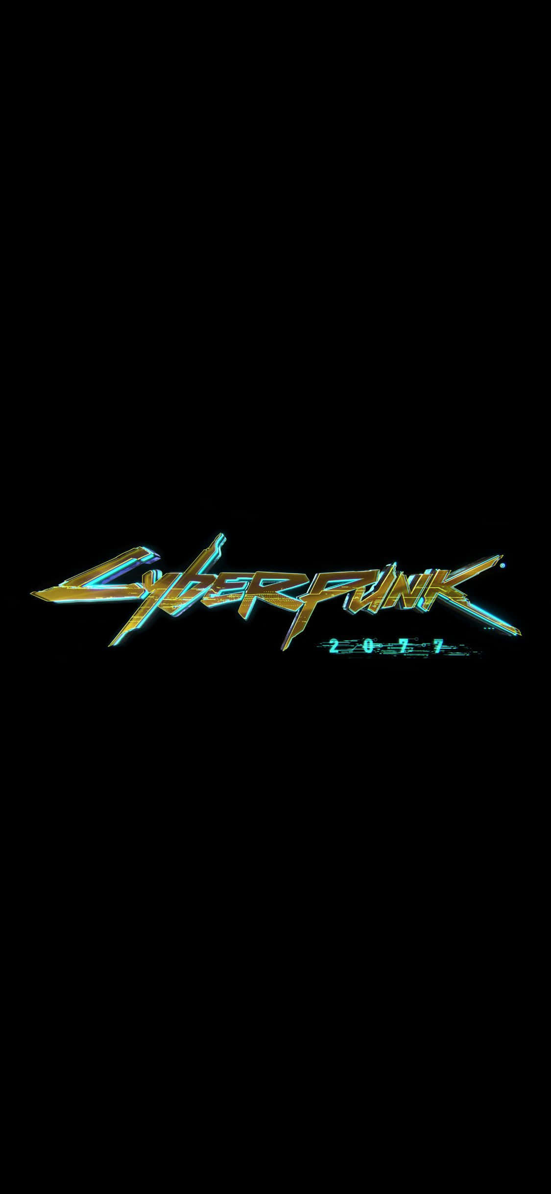 iPhone XS Max Cyberpunk 2077 Logo Svart Bakgrunn Bakgrunner