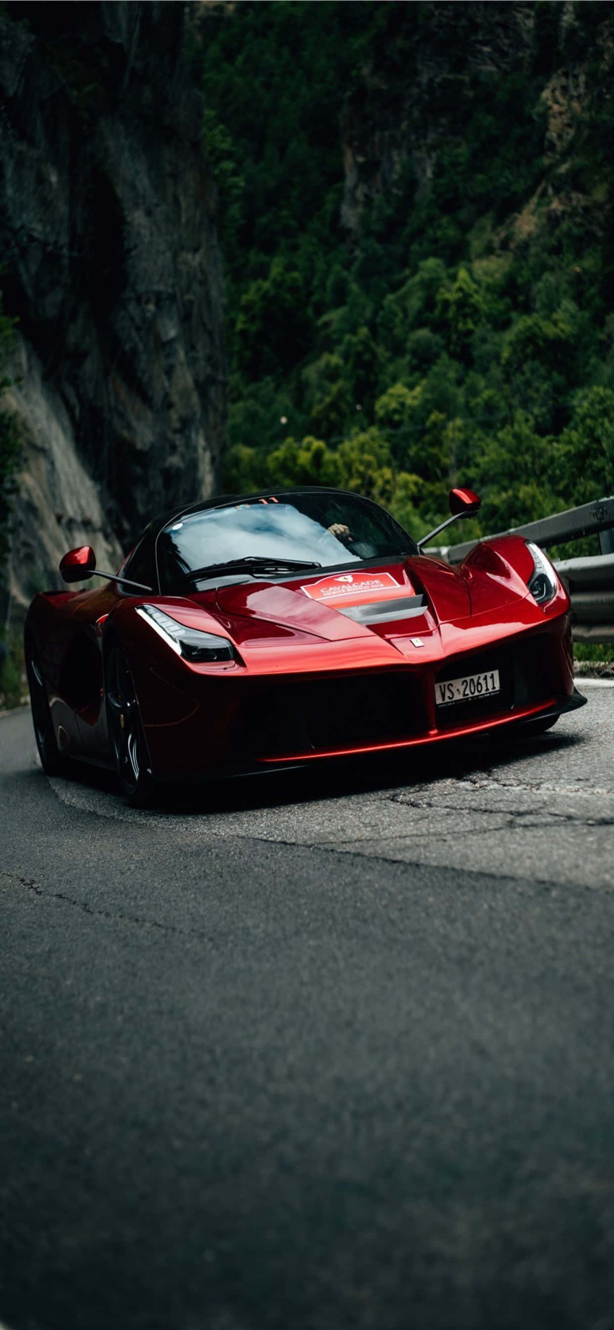 iPhone Xs Max Ferrari Bakgrunn Blank Rød LaFerrari Bakgrunner