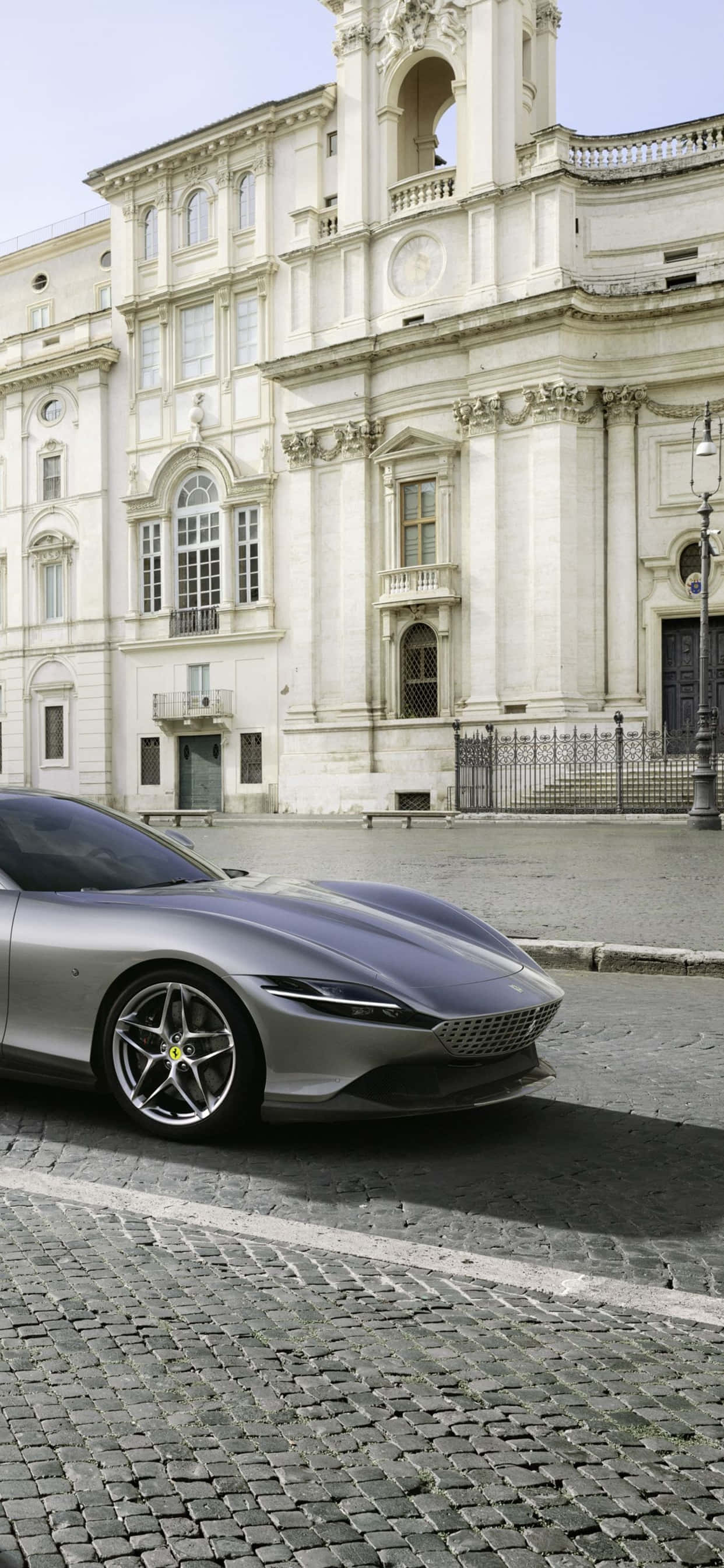 iPhone Xs Max Ferrari Bakgrunn Grå Ferrari Roma Bakgrunner