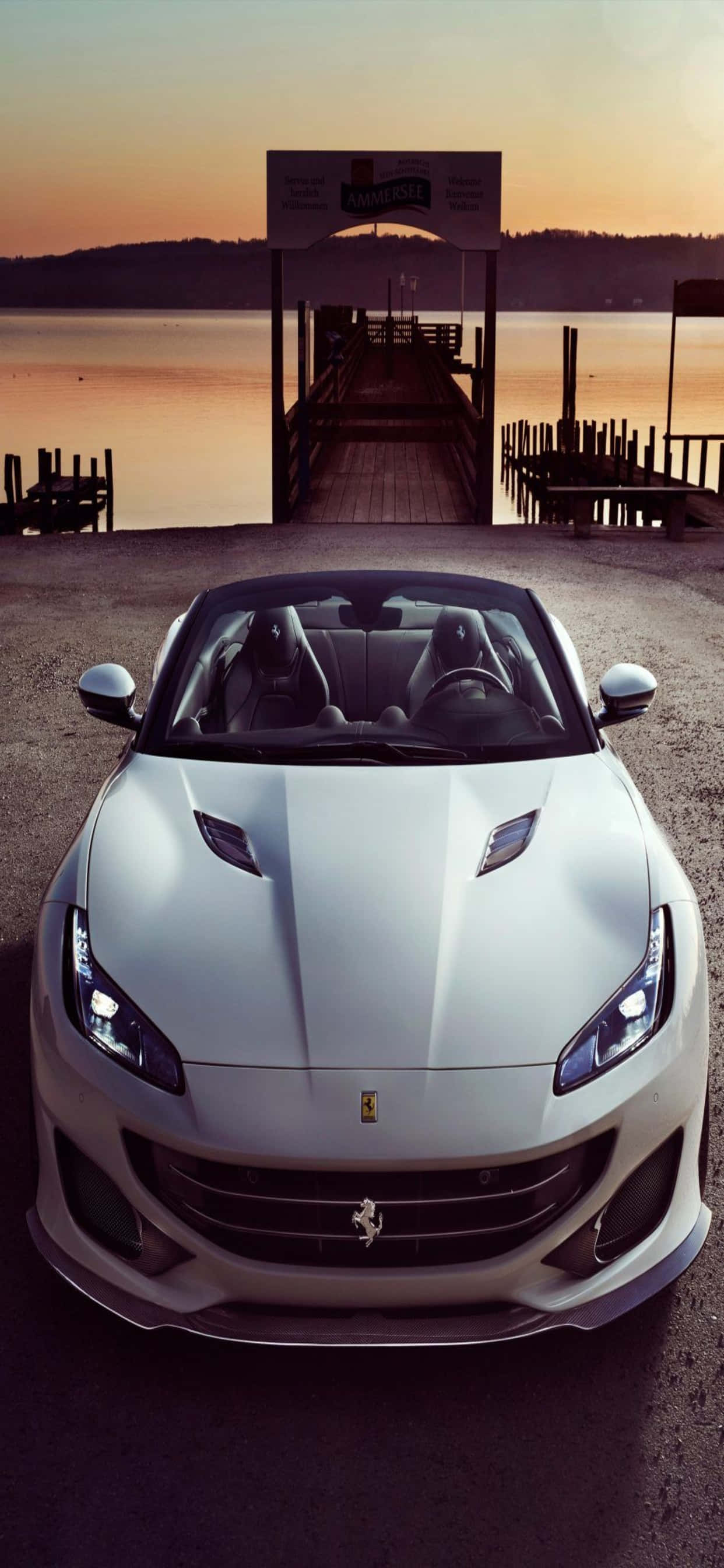 iPhone Xs Max Ferrari Bakgrunn Lys Grå Ferrari Portofino Bakgrunner