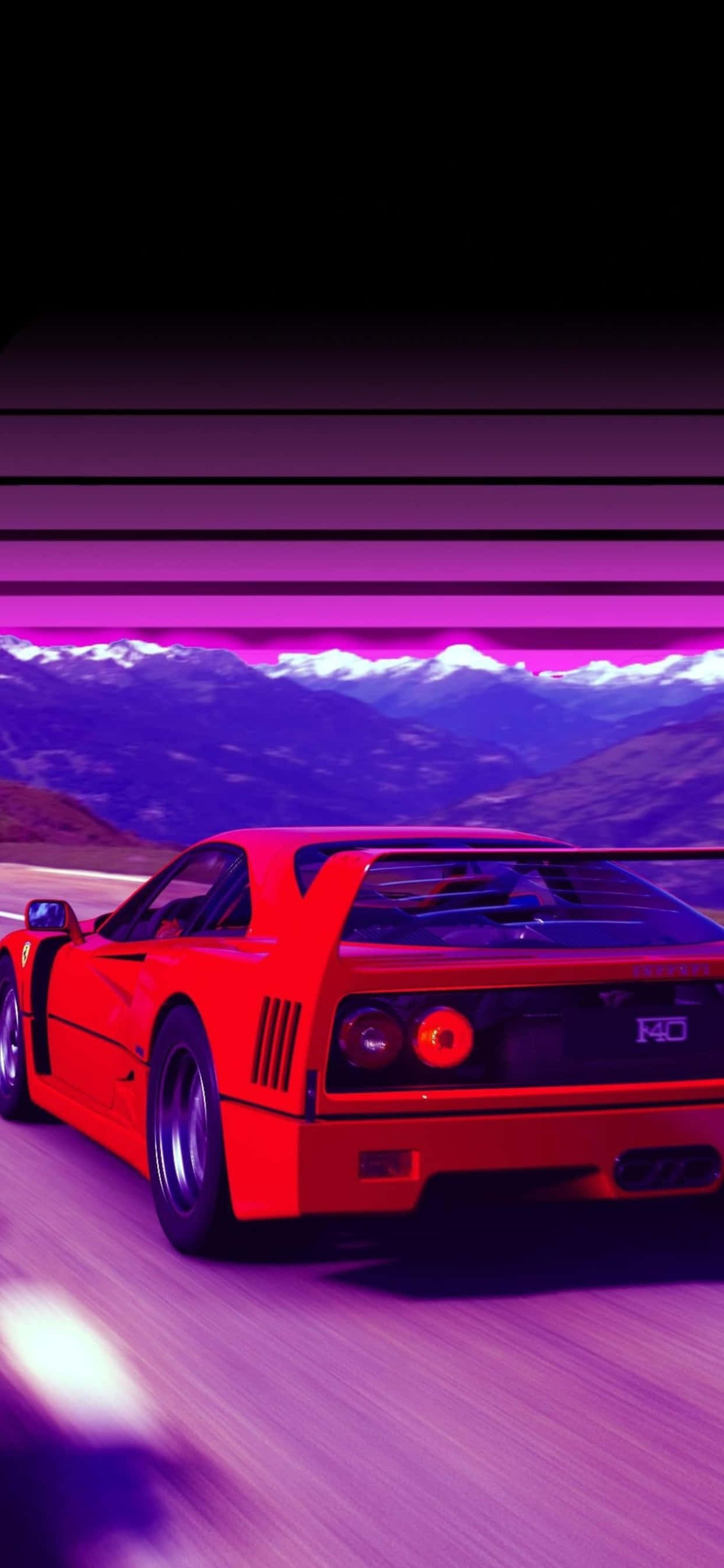 iPhone Xs Max Ferrari Bakgrunn Rød Ferrari F40 Lilla Bakgrunn Bakgrunner