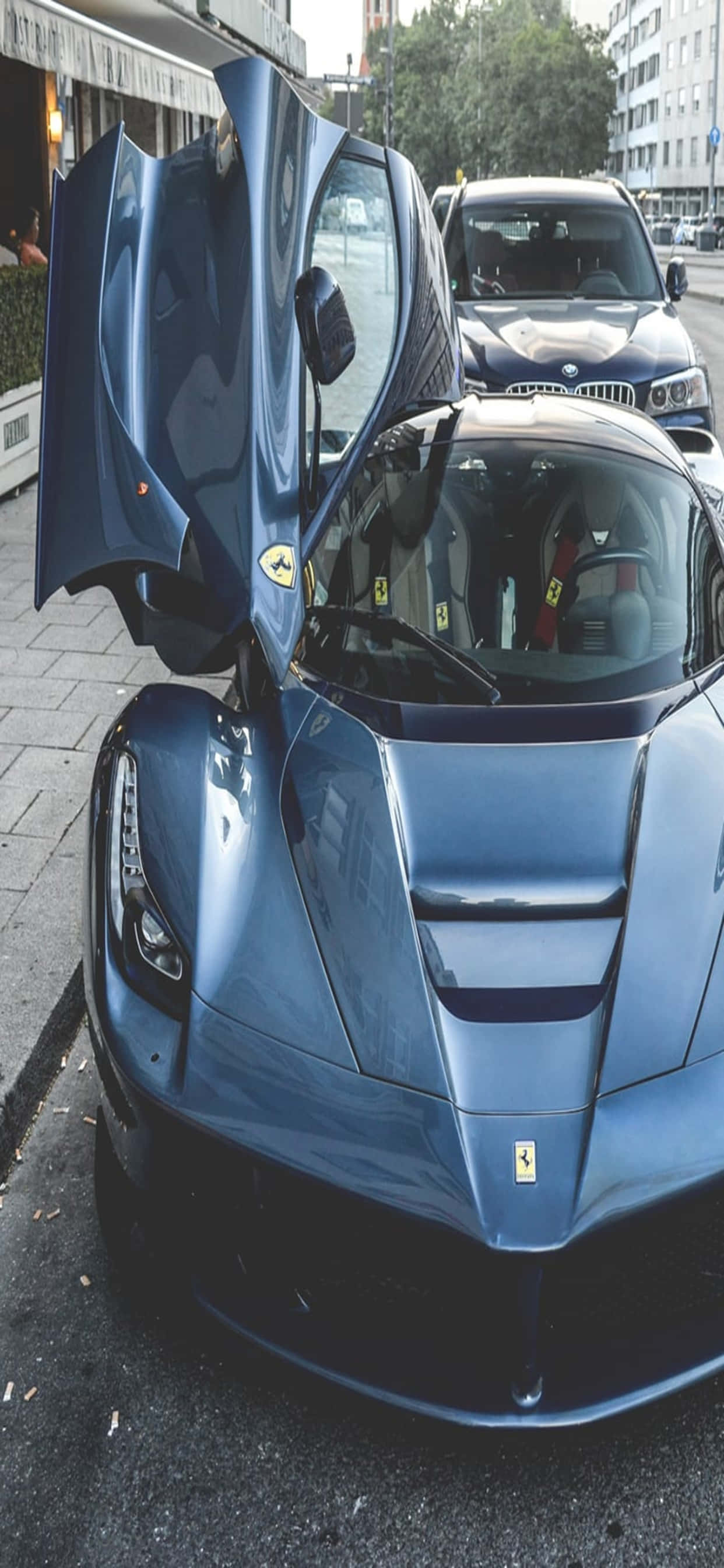 iPhone Xs Max Ferrari Bakgrunn Åpen Blå LaFerrari Bakgrunner