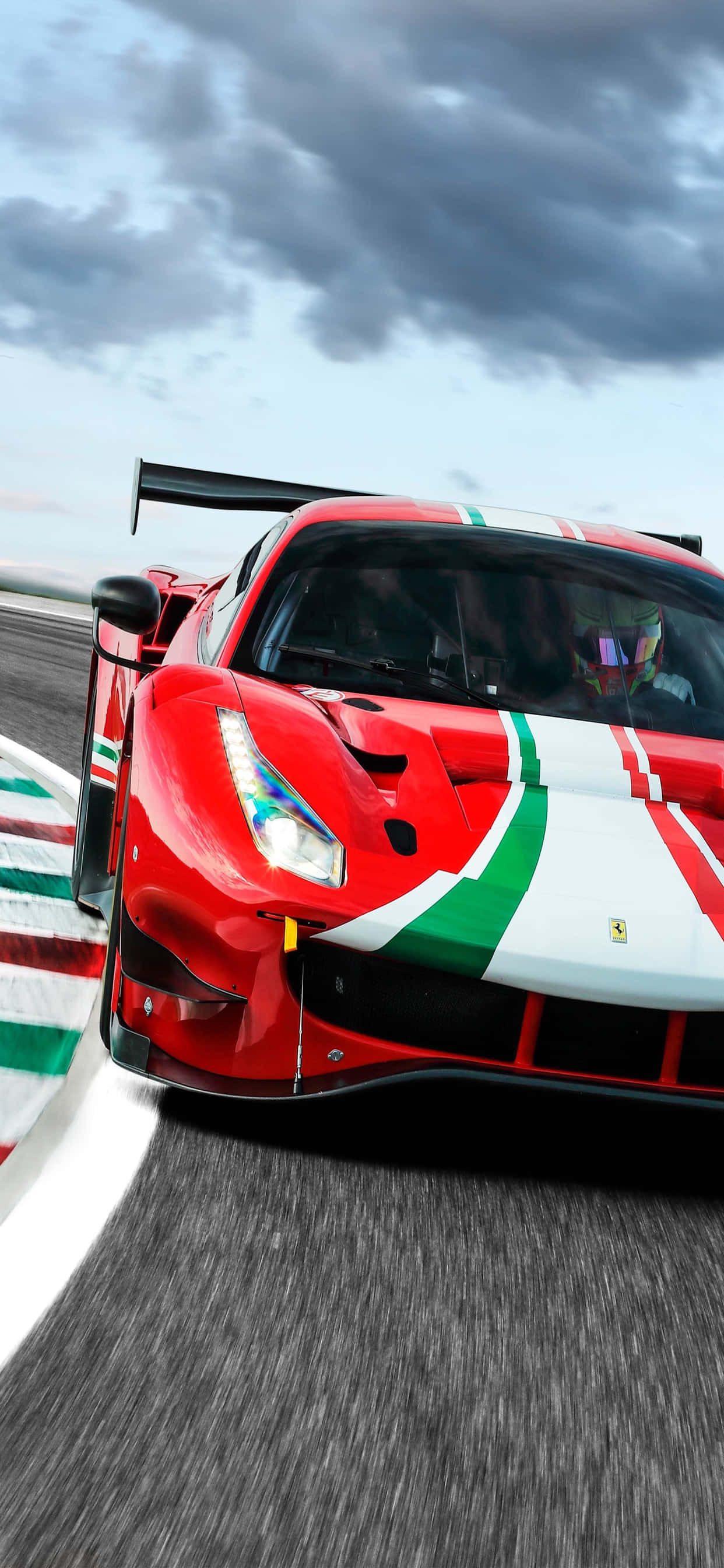 iPhone Xs Max Ferrari Bakgrunn Ferrari 488 GT3 På Banen Bakgrunner