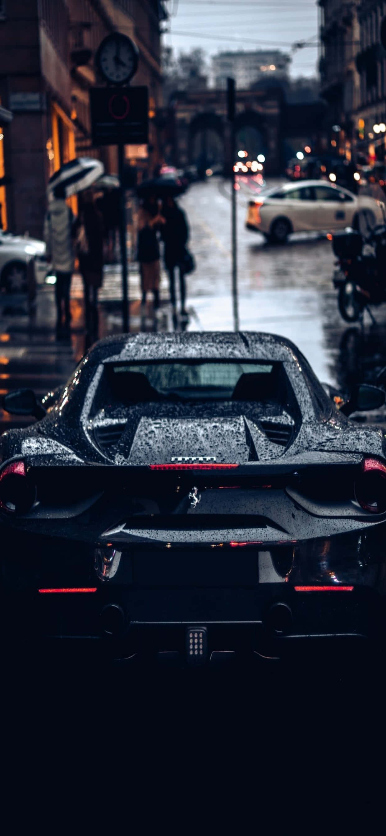 iPhone Xs Max Ferrari Bakgrunn Svart Fuktig Ferrari Bakgrunner