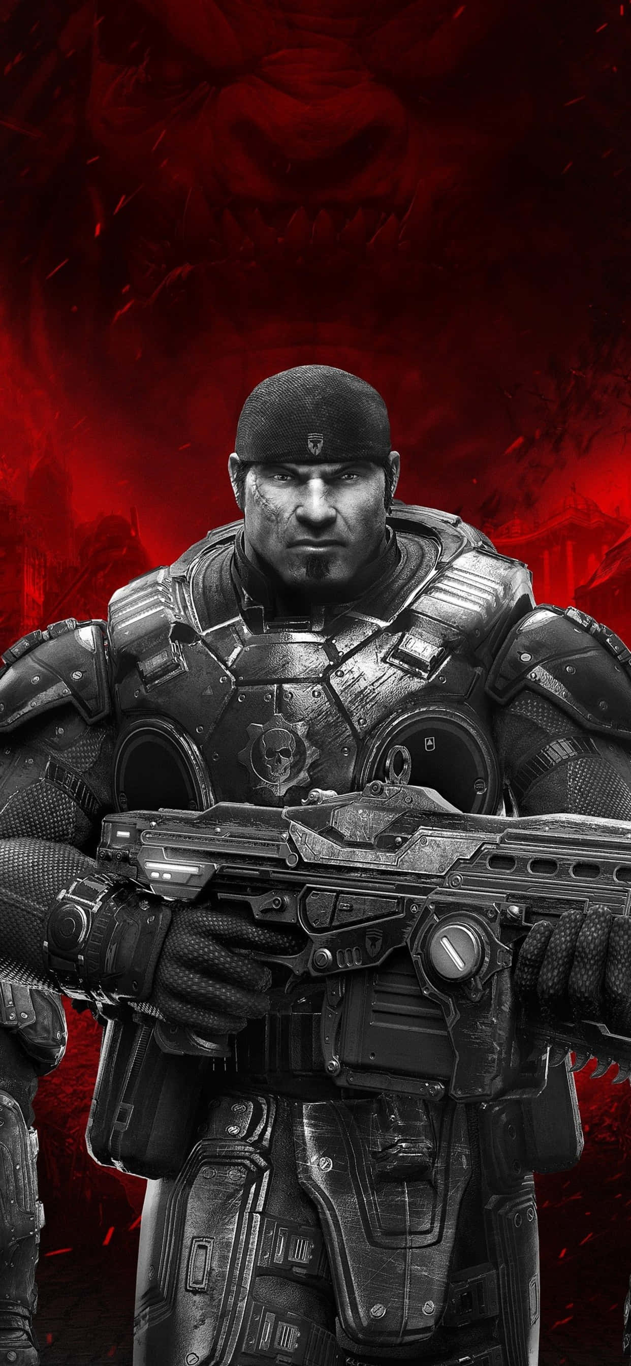 iPhone XS Max Gears Of War 5 Character Marcus Bakgrunn Bakgrunner