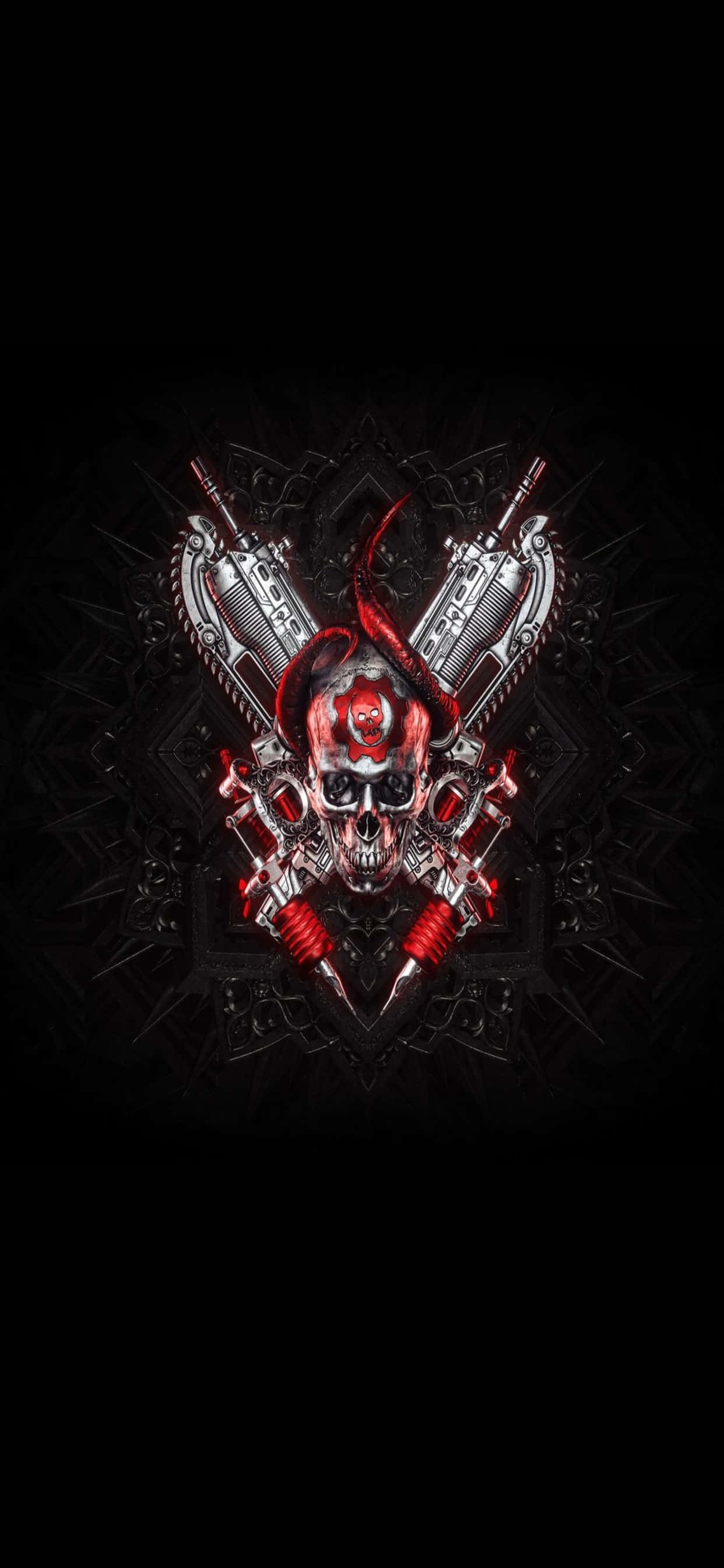 iPhone XS Max Gears Of War 5 Symmetrisk Logo Bakgrunn Bakgrunner