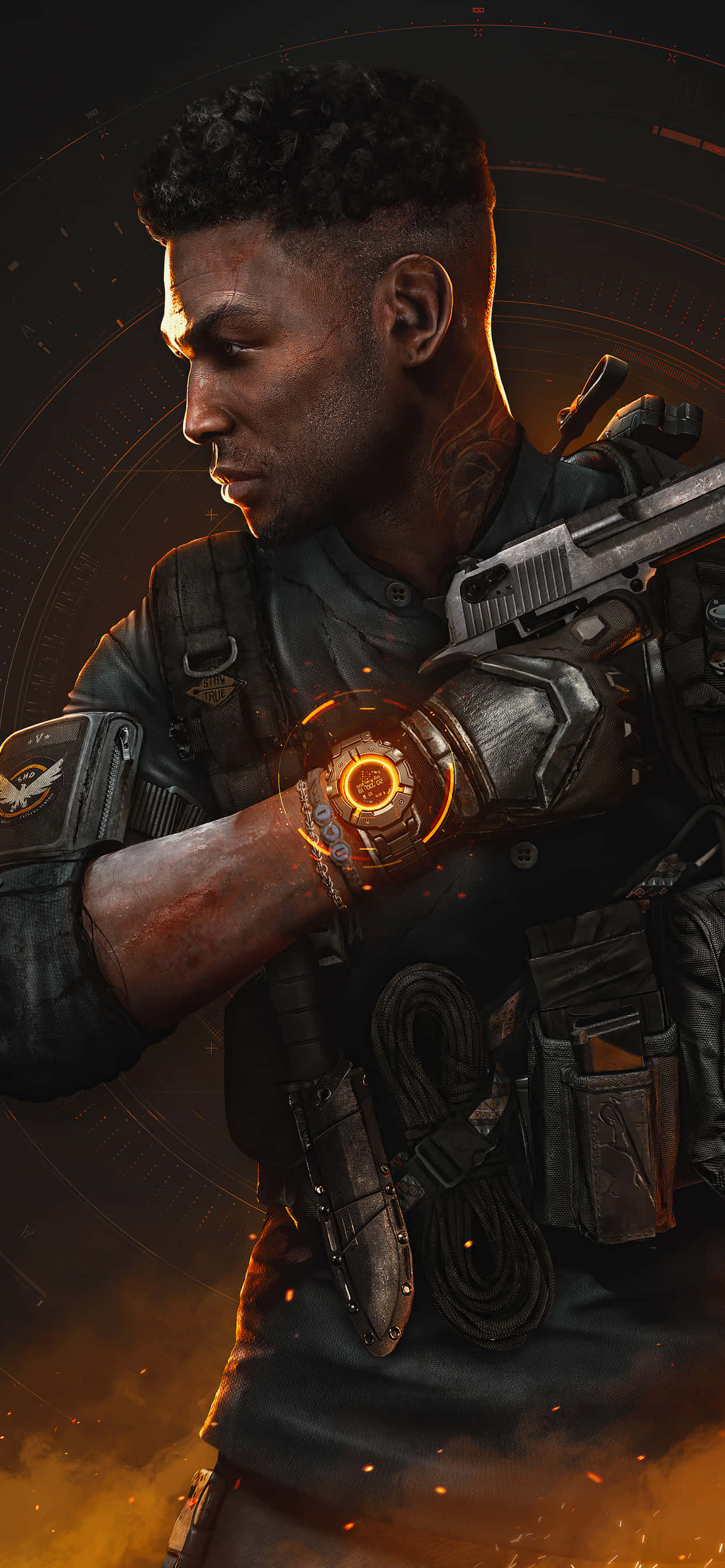 iPhone XS Max i videospillet The Division Bakgrunner