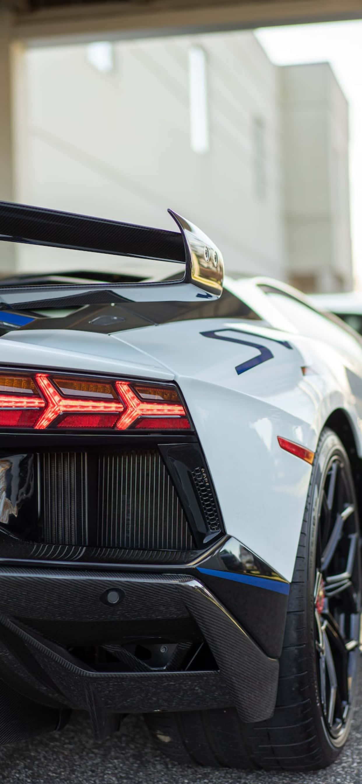 iPhone XS Max Lamborghini Hvit Bak Bakgrunn Bakgrunner