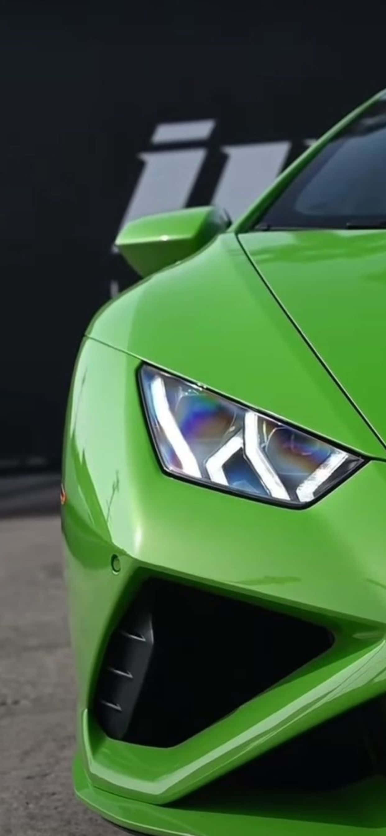 iPhone XS Max Lamborghini Green Background Bakgrunner