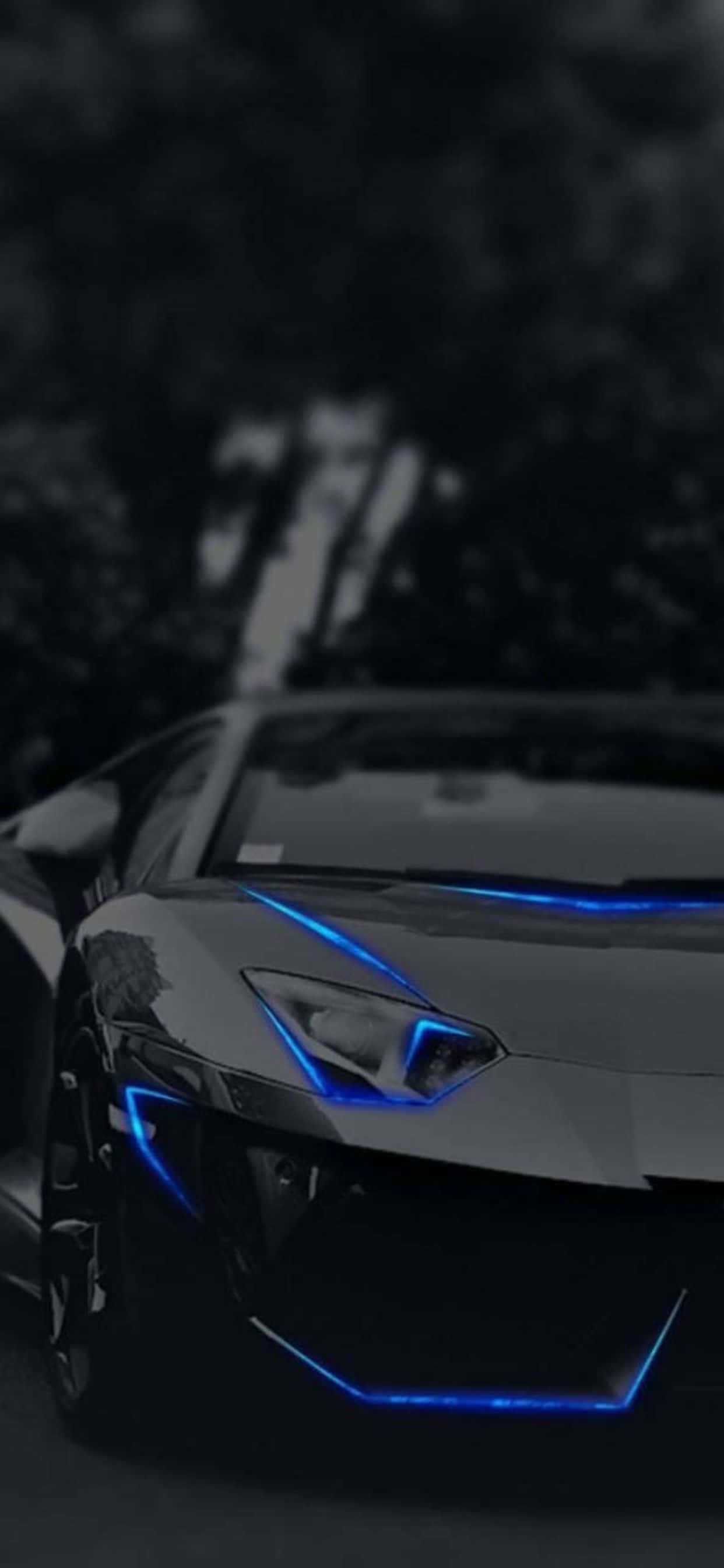 iPhone XS Max Lamborghini Blå Bakgrunn Bakgrunner