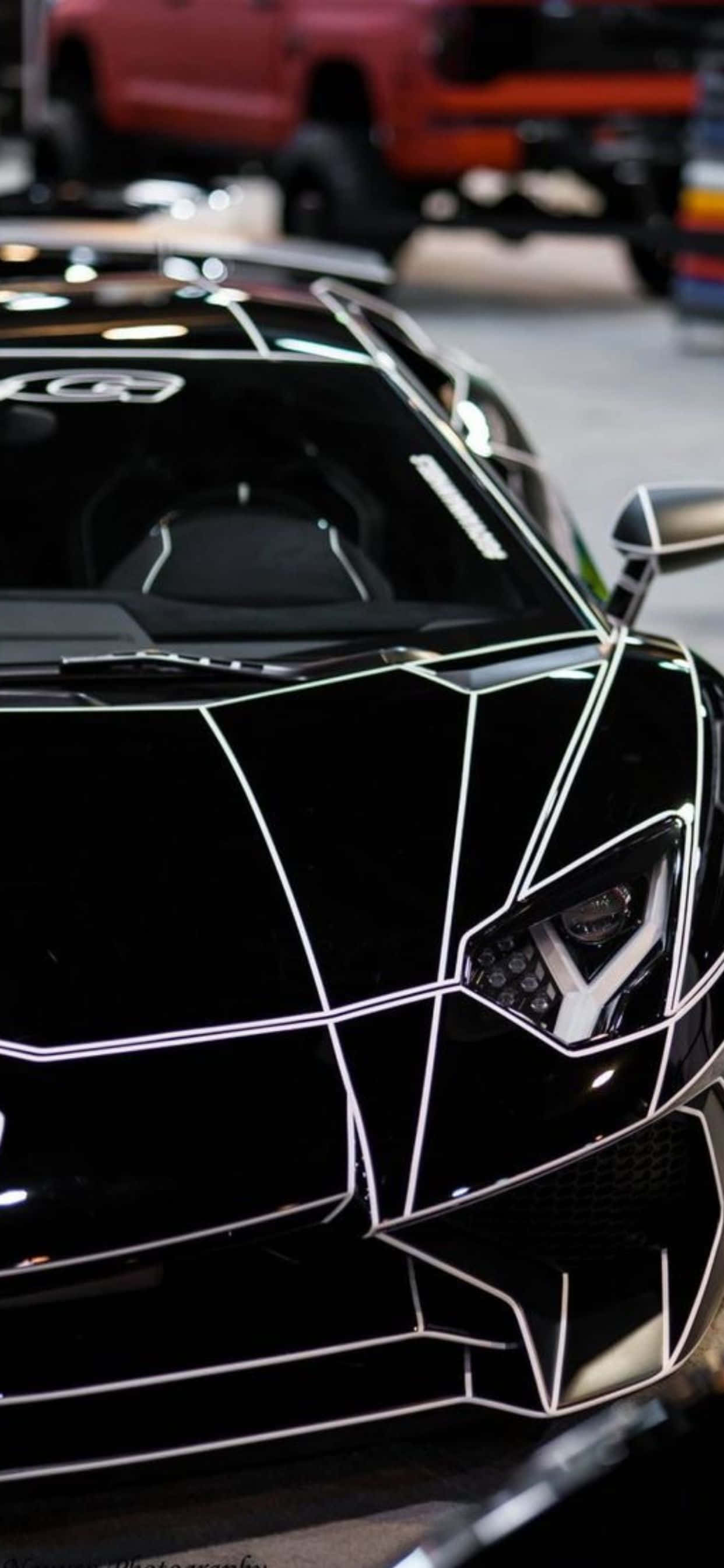 iPhone XS Max Lamborghini blank svart bakgrunn Bakgrunner