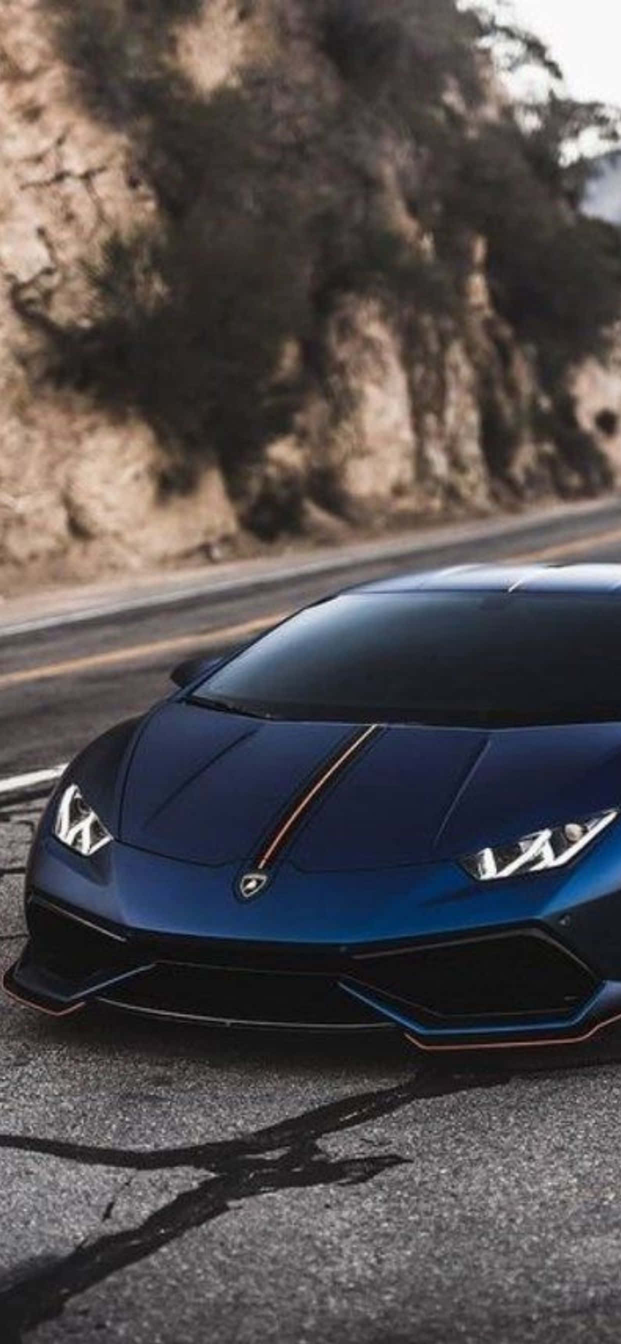iPhone XS Max Lamborghini Blå Huracan Bakgrunn Bakgrunner