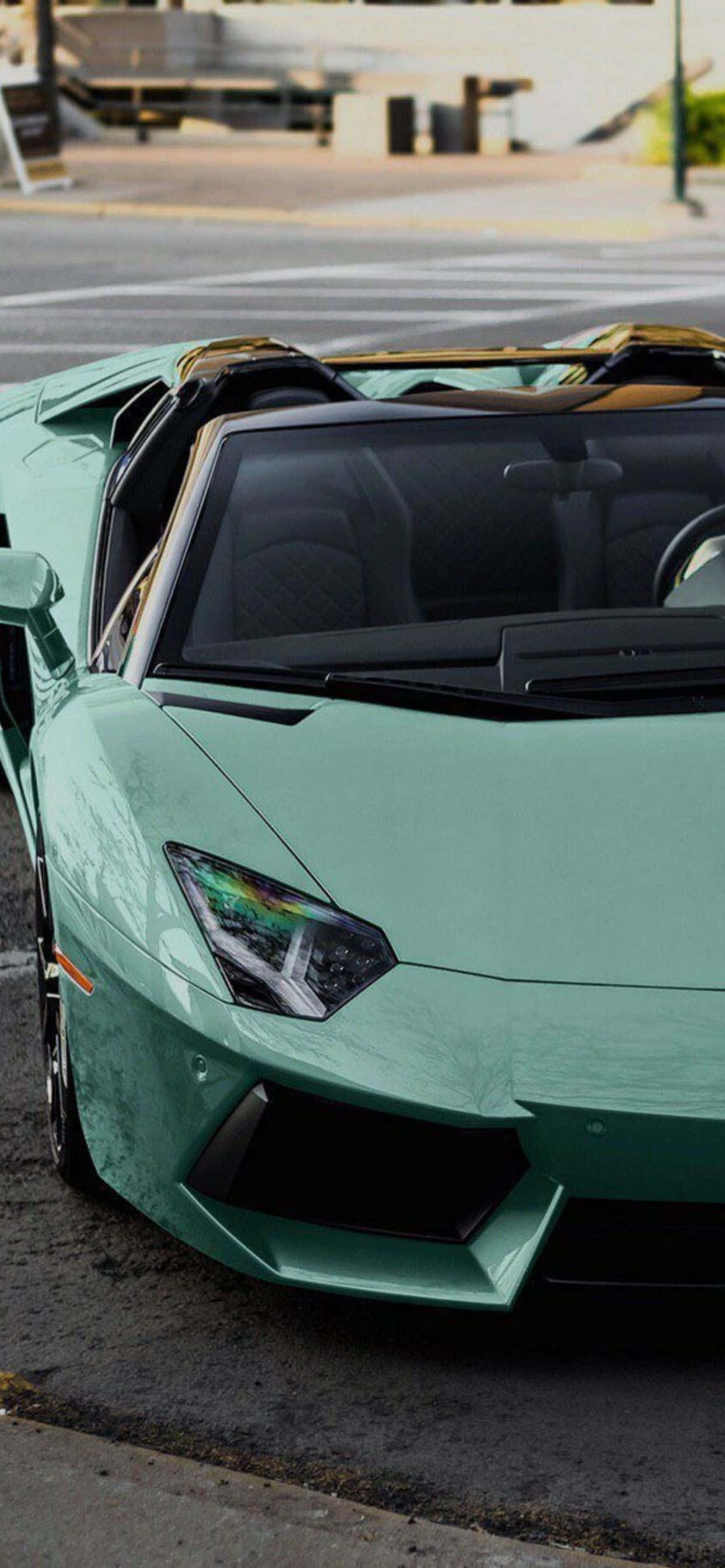 iPhone XS Max Lamborghini Lyseblå Bakgrunn Bakgrunner