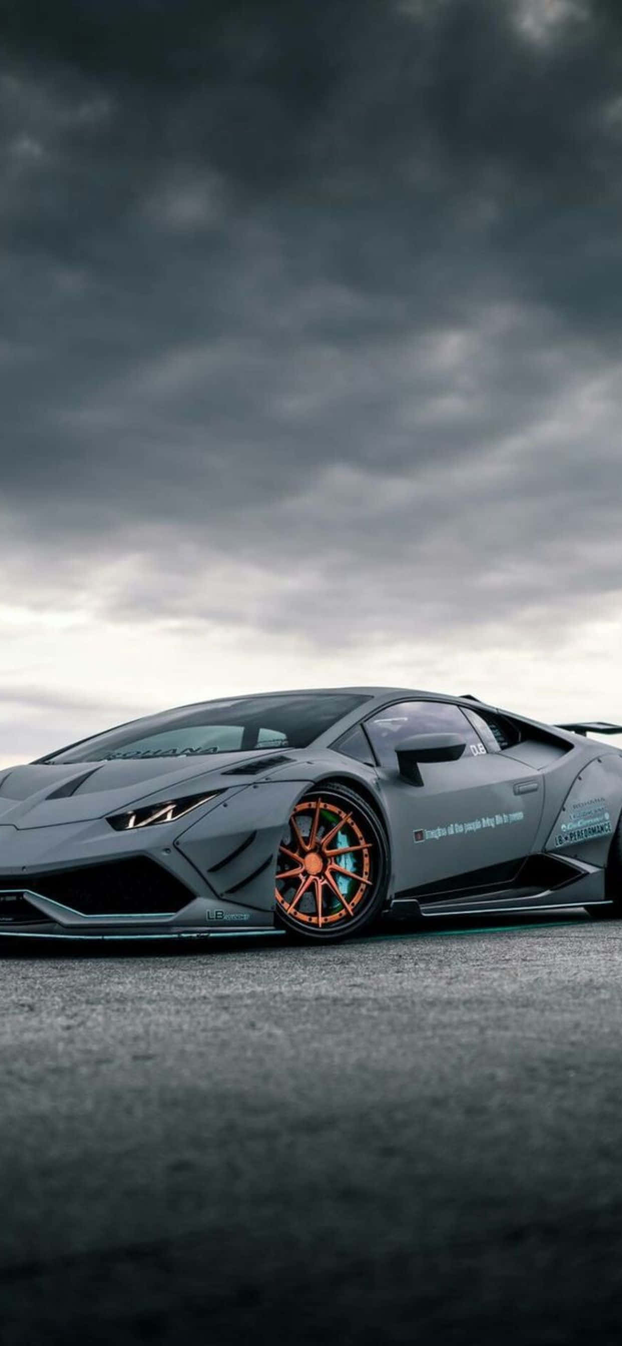 iPhone XS Max Lamborghini Grå Bil Bakgrunn Bakgrunner
