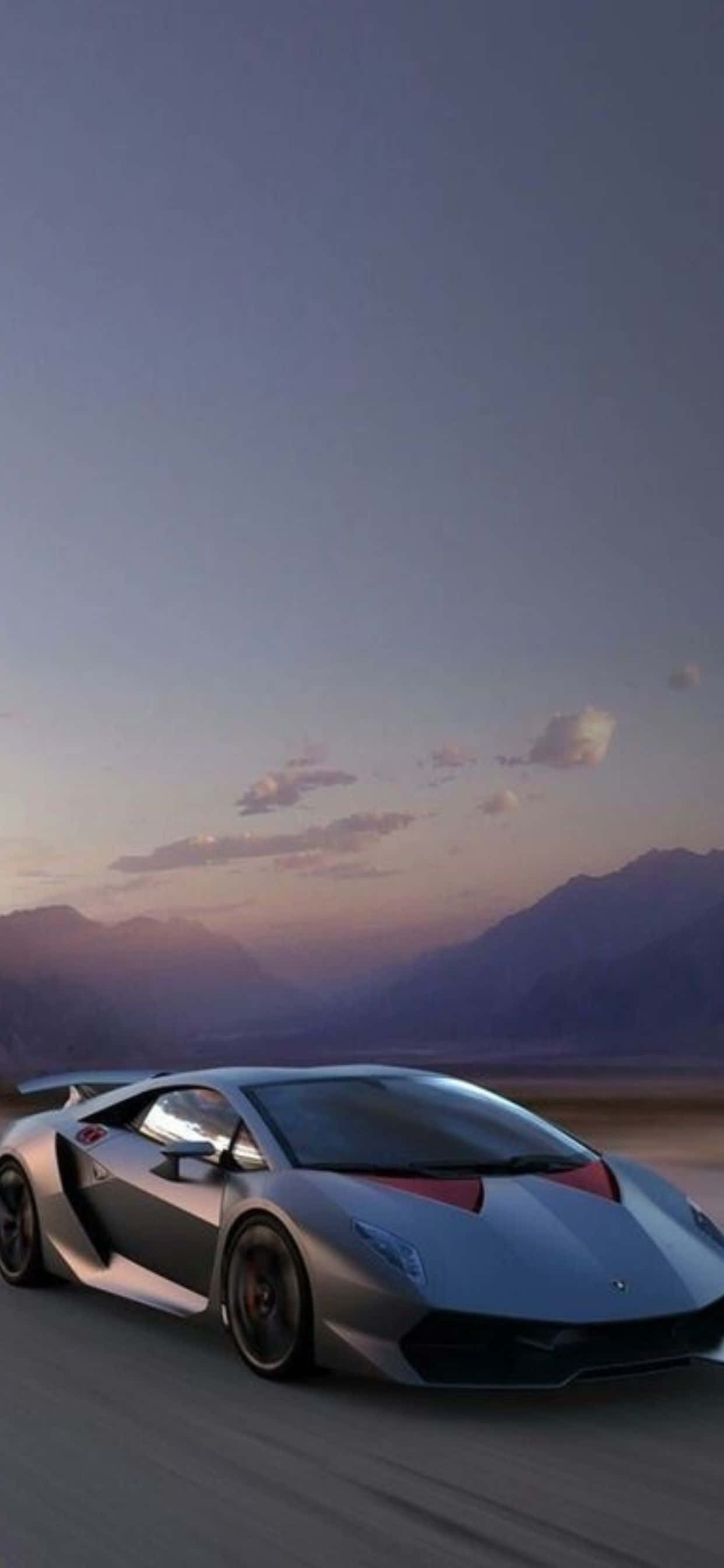 iPhone XS Max Lamborghini Sleek Gray Background Bakgrunner