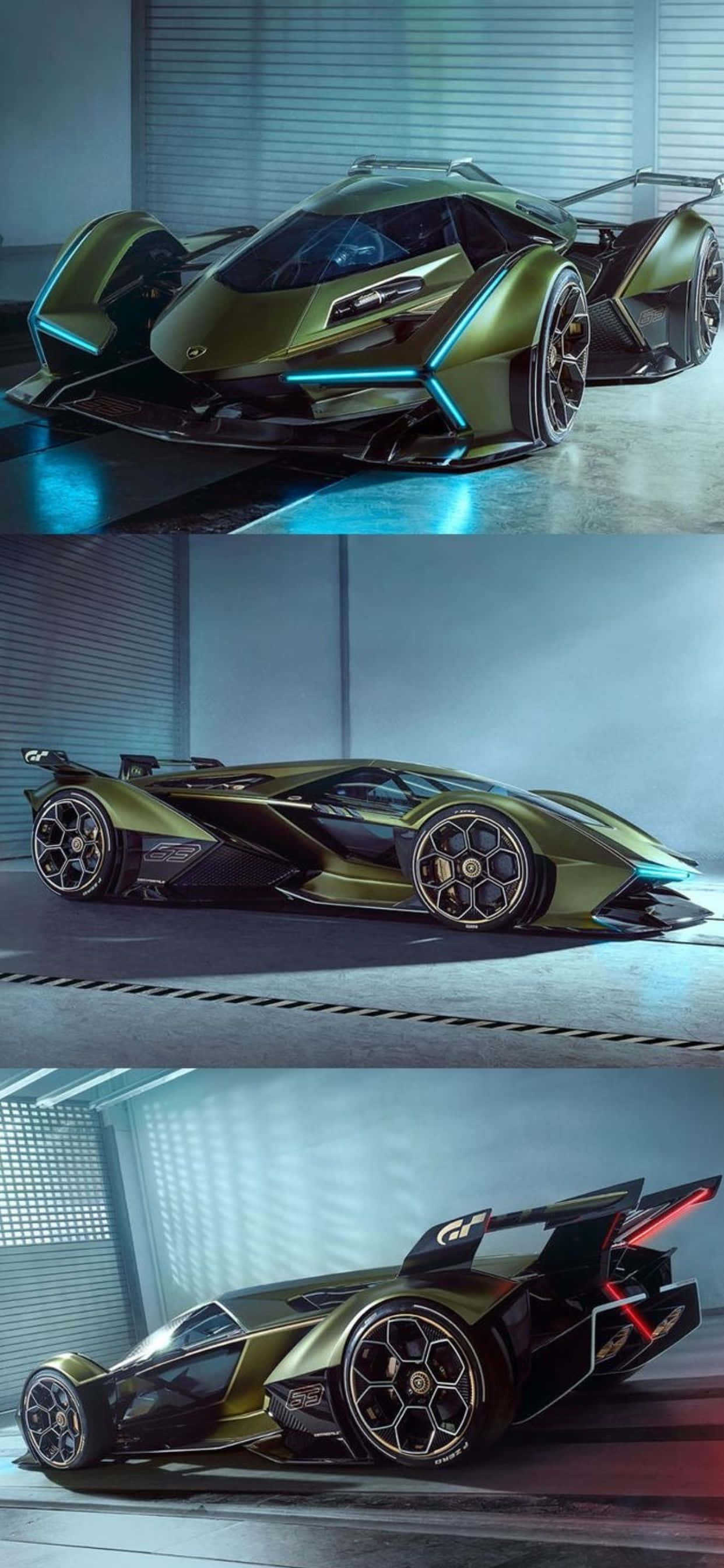 iPhone XS Max Lamborghini V12 Vision GT Bakgrunn Bakgrunner