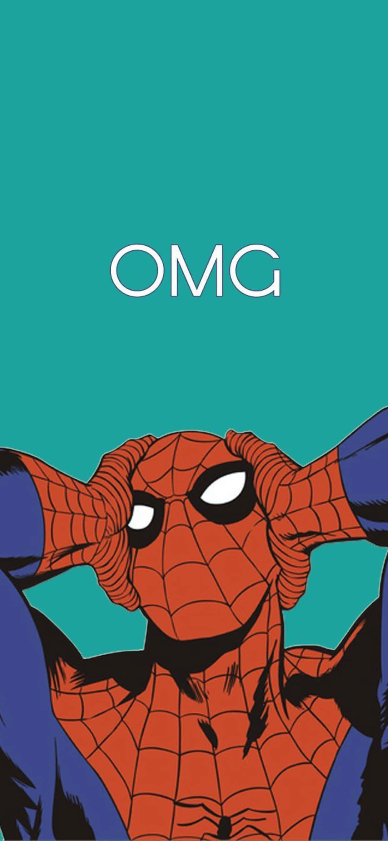 iPhone XS Max Marvel Spiderman Blågrønn Bakgrunn Bakgrunner