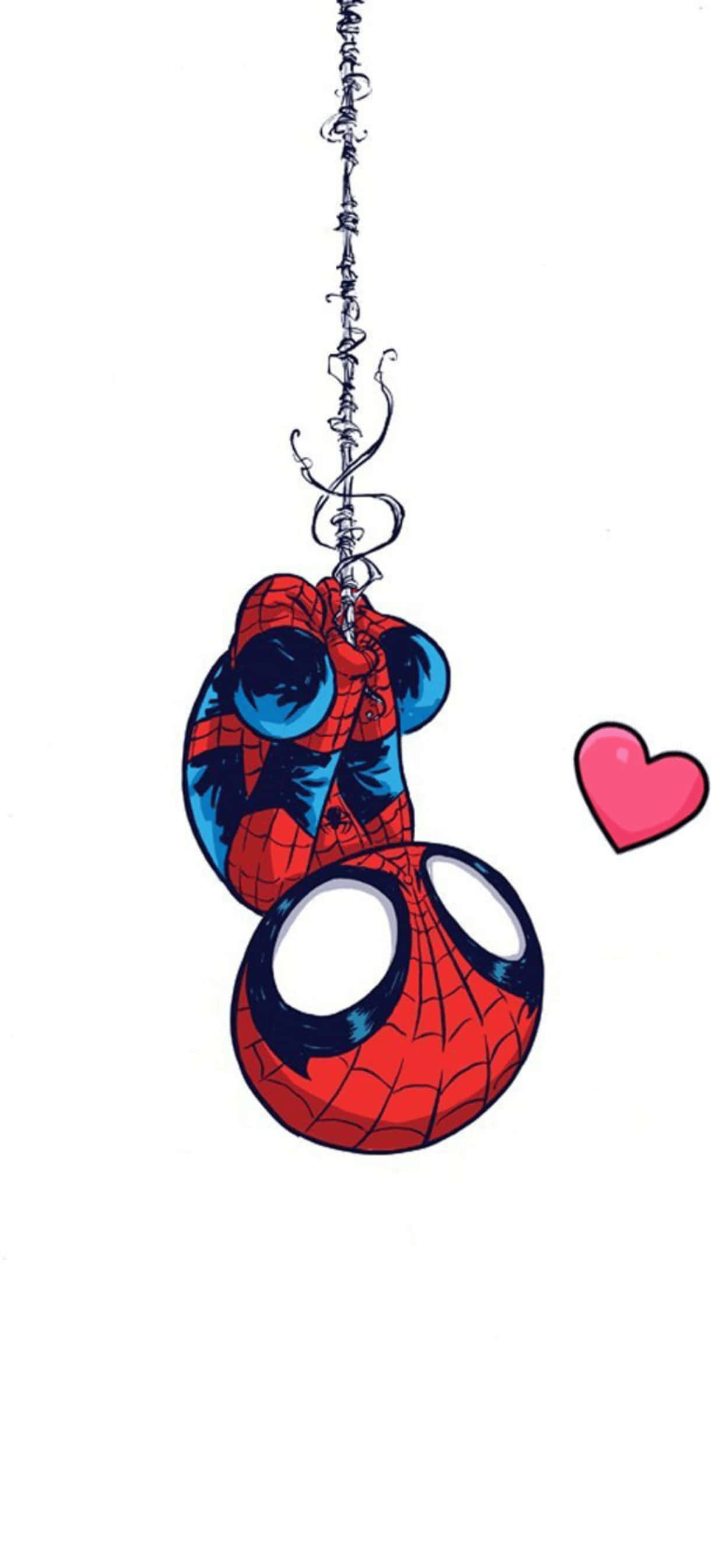 iPhone XS Max Marvel Chibi Spiderman Bakgrunn Bakgrunner